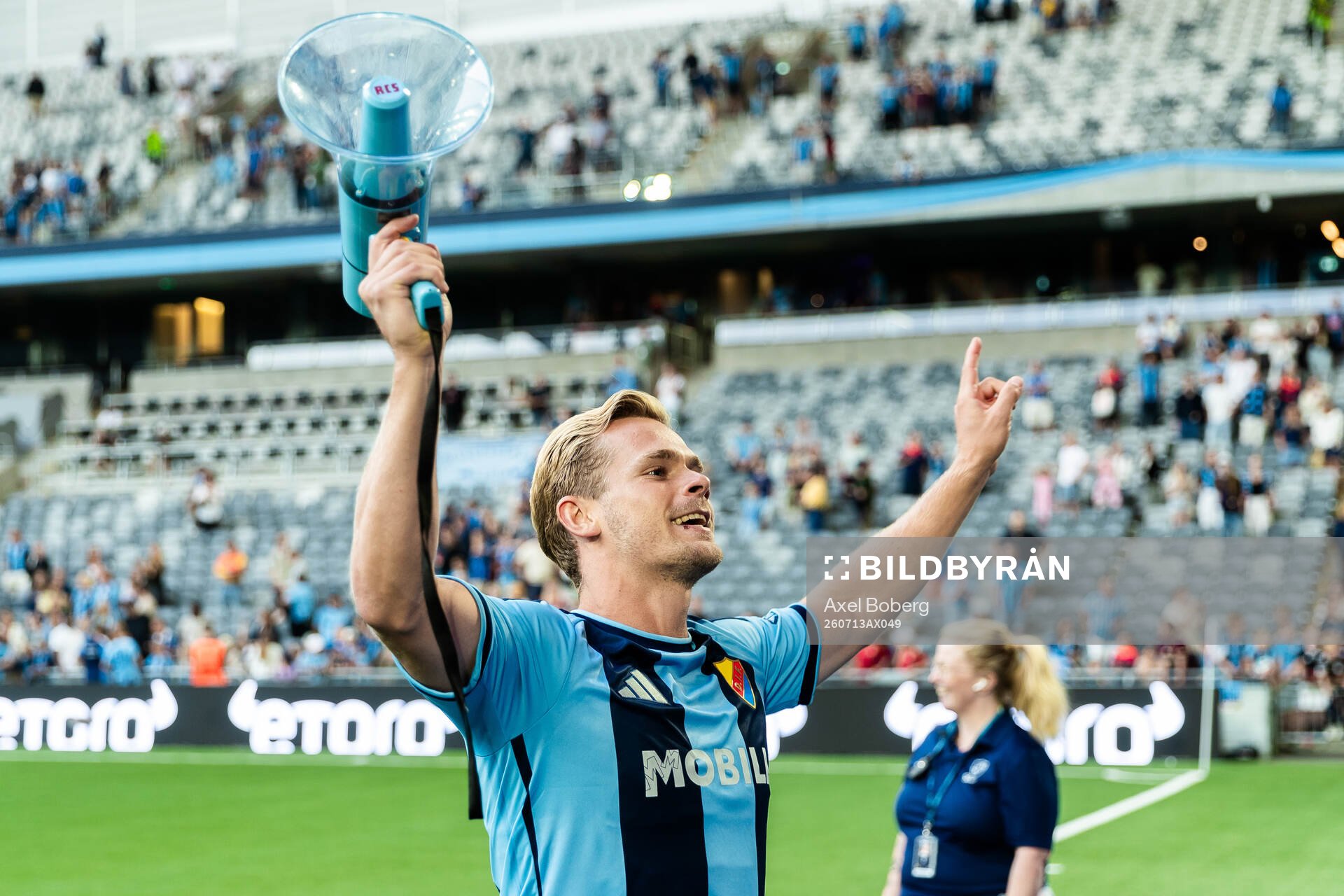 Djurgårdens Hampus Finndell jublar