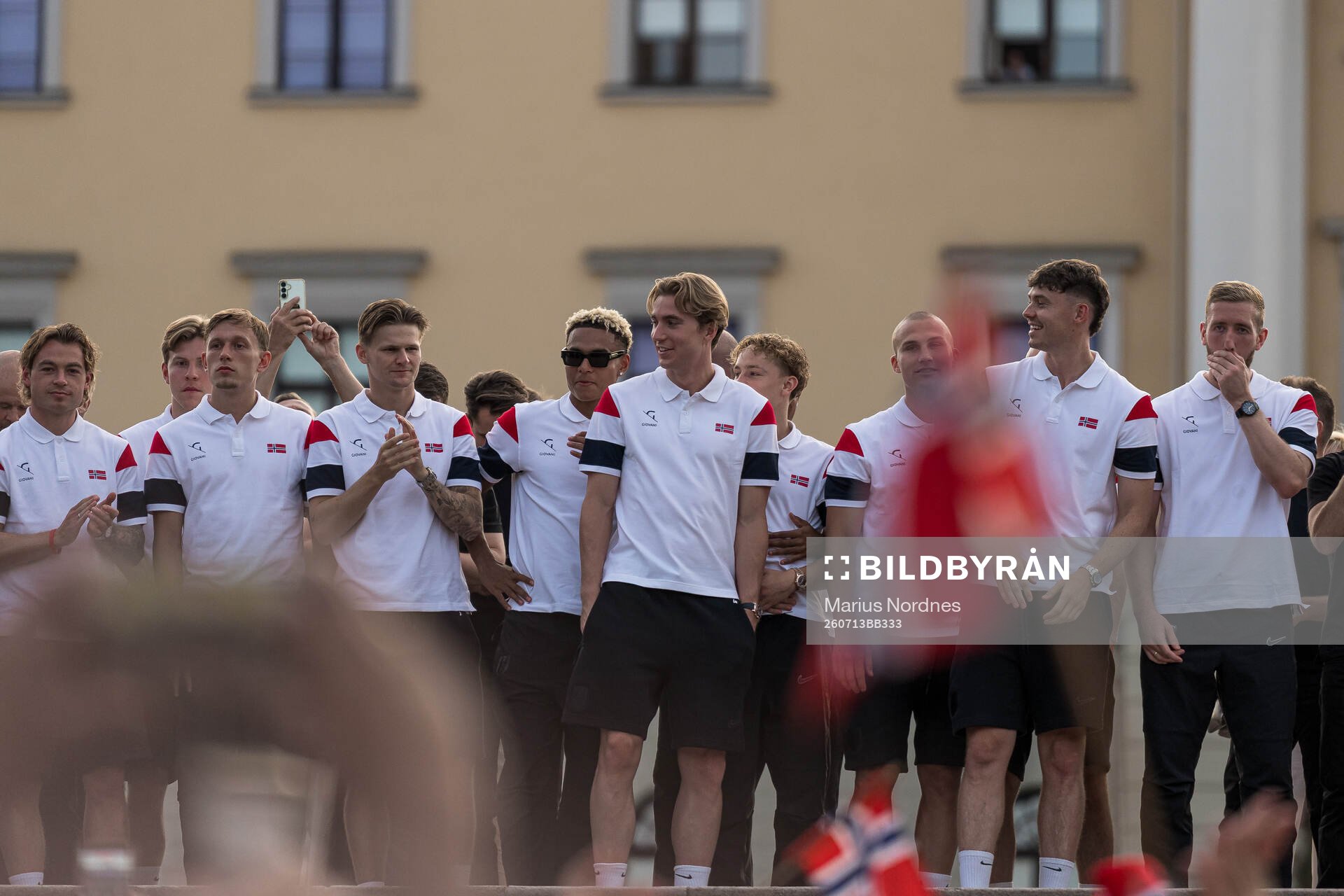 Players of Norway at a team reception