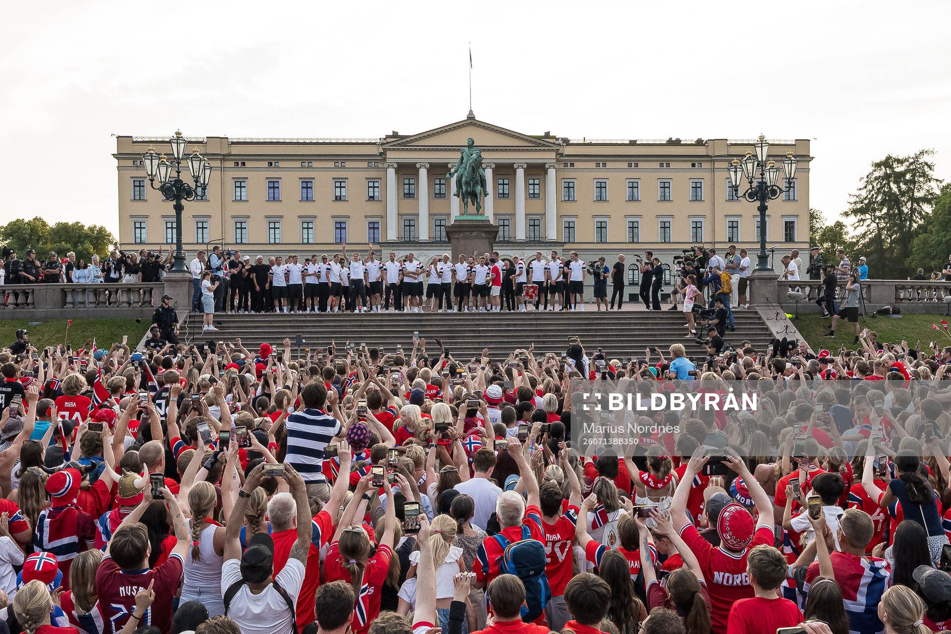 Players of Norway at a team reception