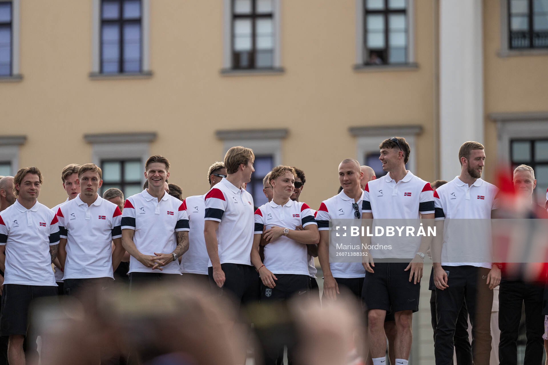 Players of Norway at a team reception