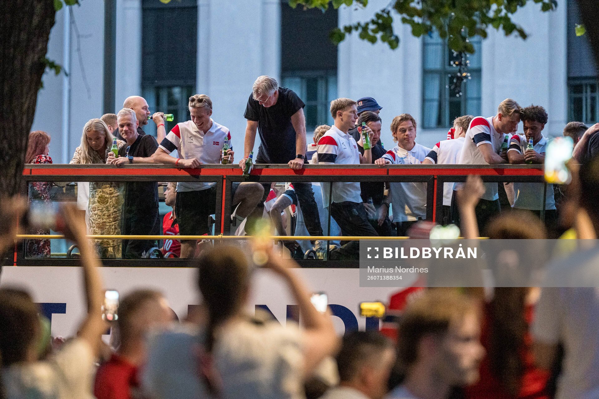 Players of Norway at a team reception