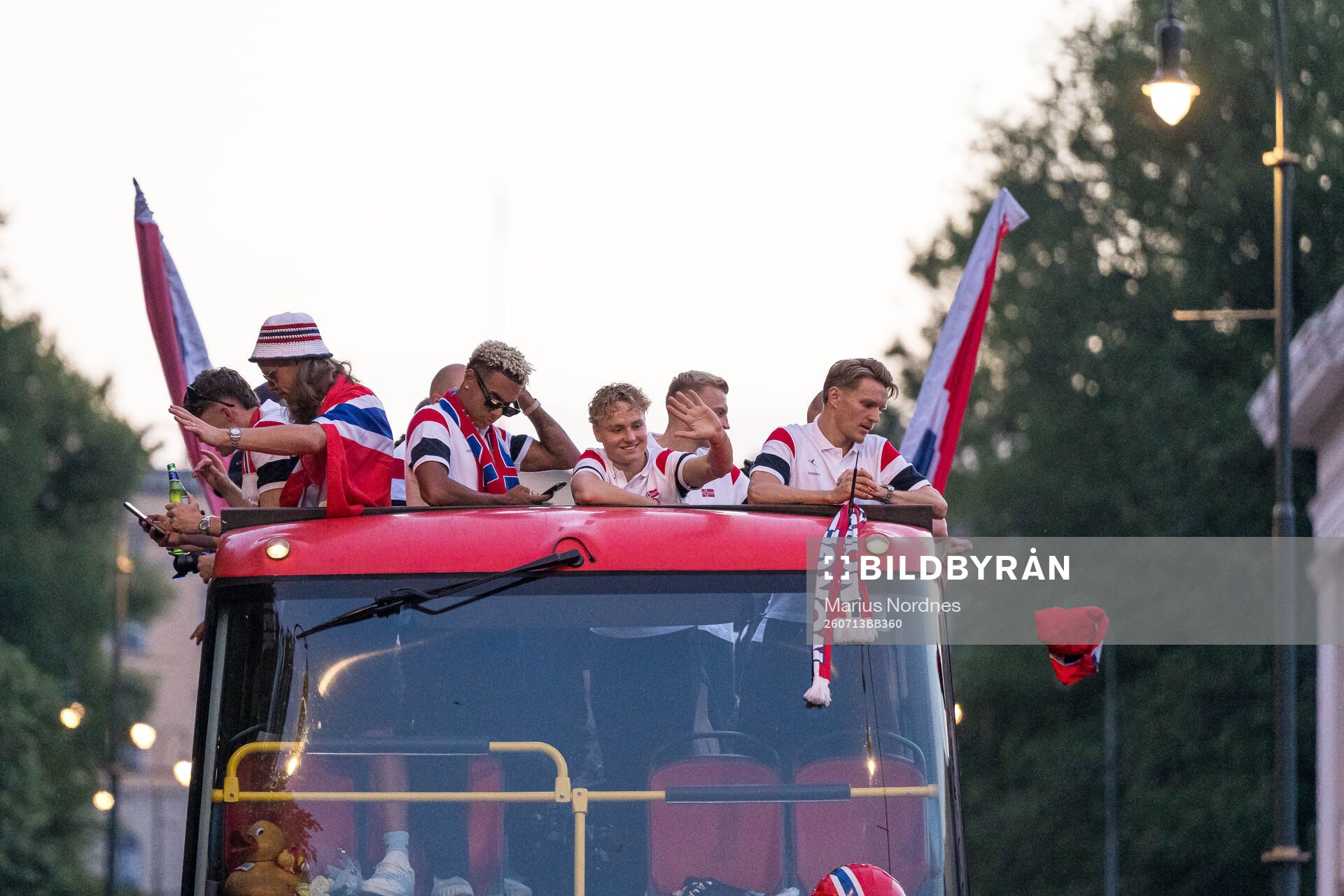 Players of Norway at a team reception