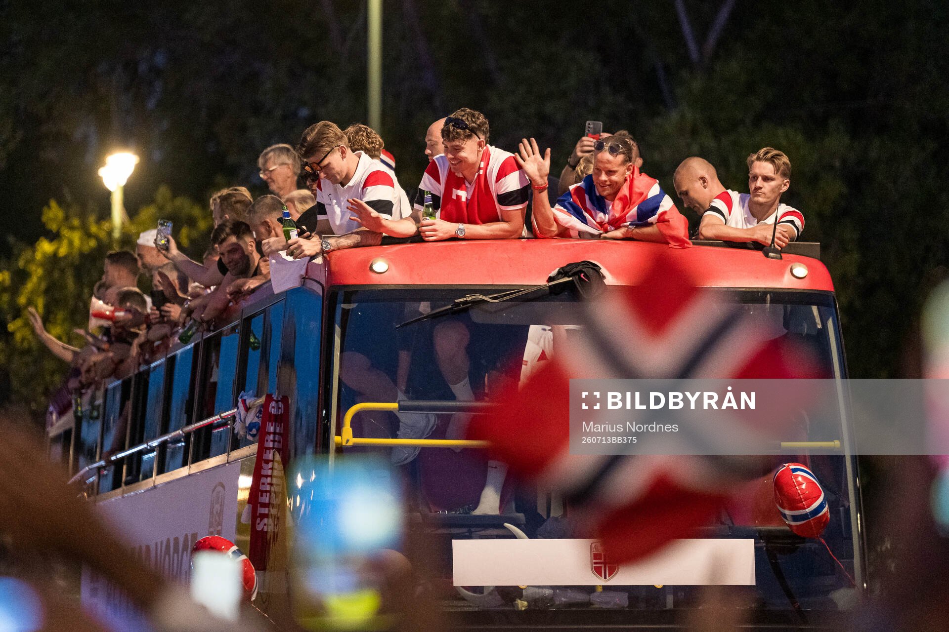 Players of Norway at a team reception