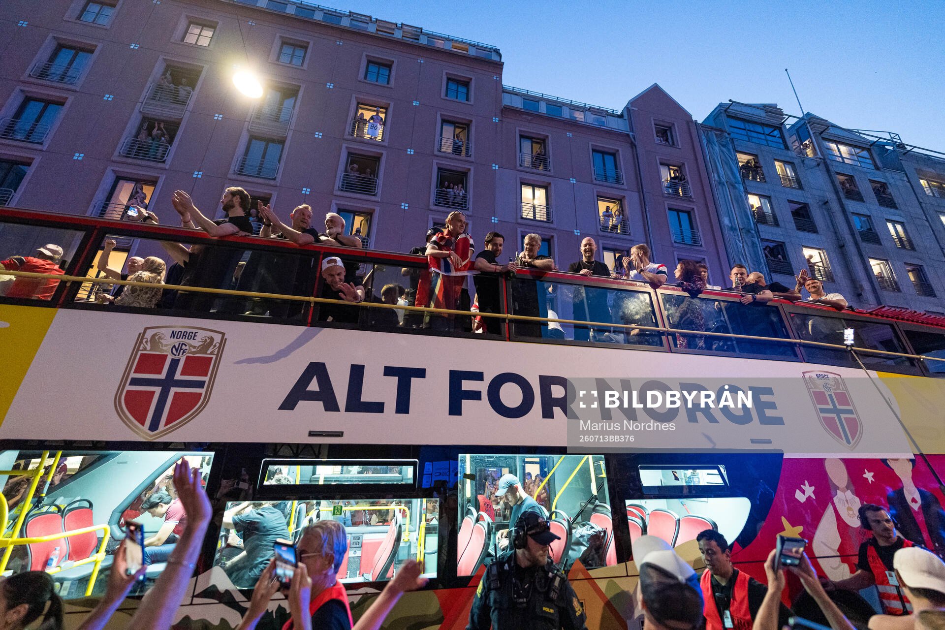 Players of Norway at a team reception