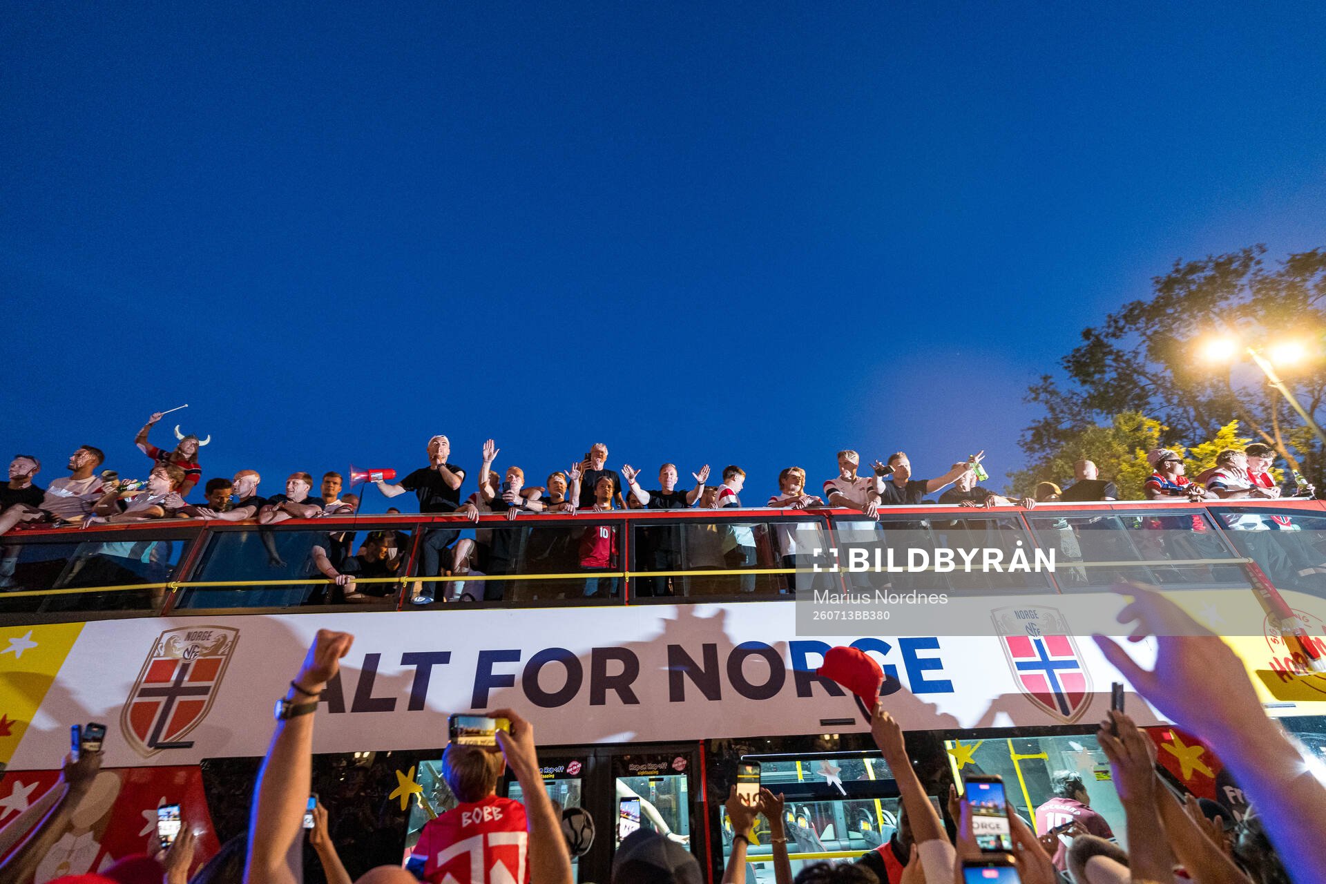 Players of Norway at a team reception