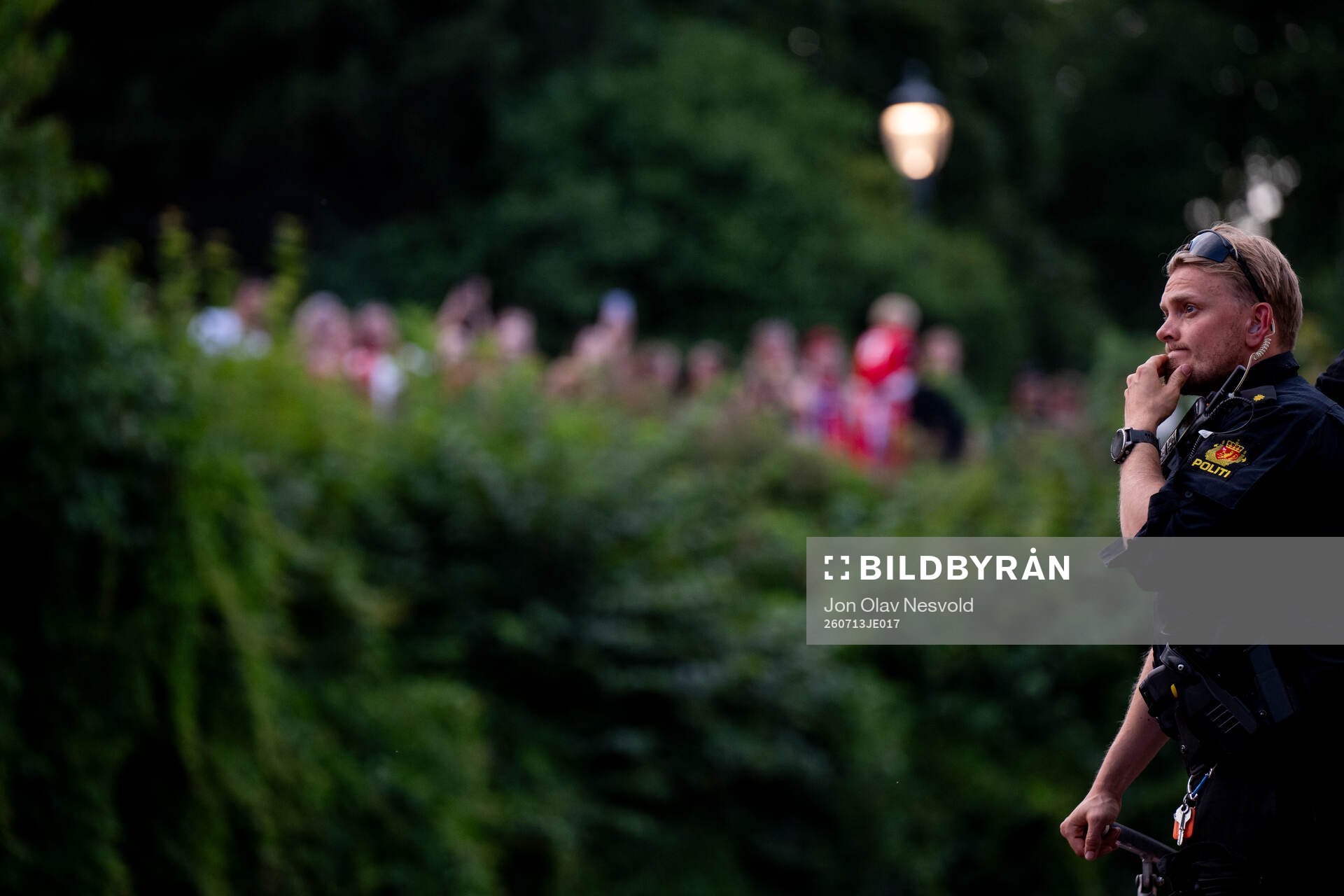 Police at a team reception