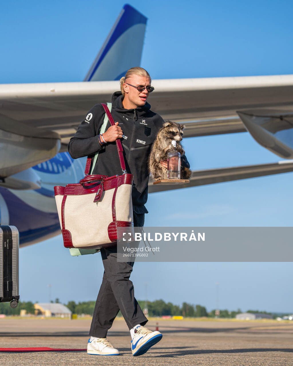 Erling Braut Haaland of Norway arrives at Oslo Lufthavn