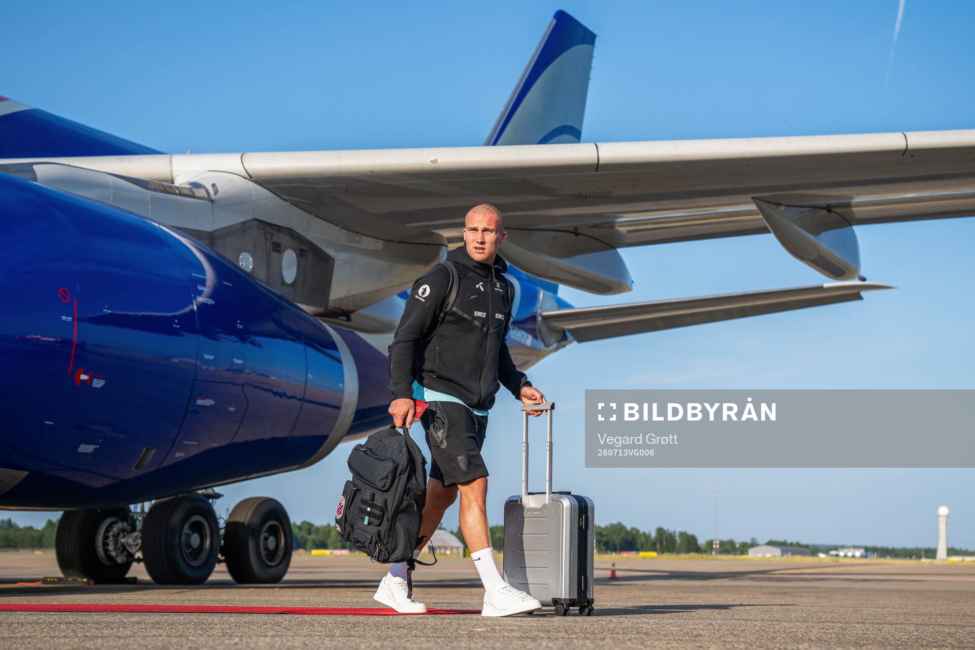 Leo Østigård of Norway arrives at Oslo Lufthavn