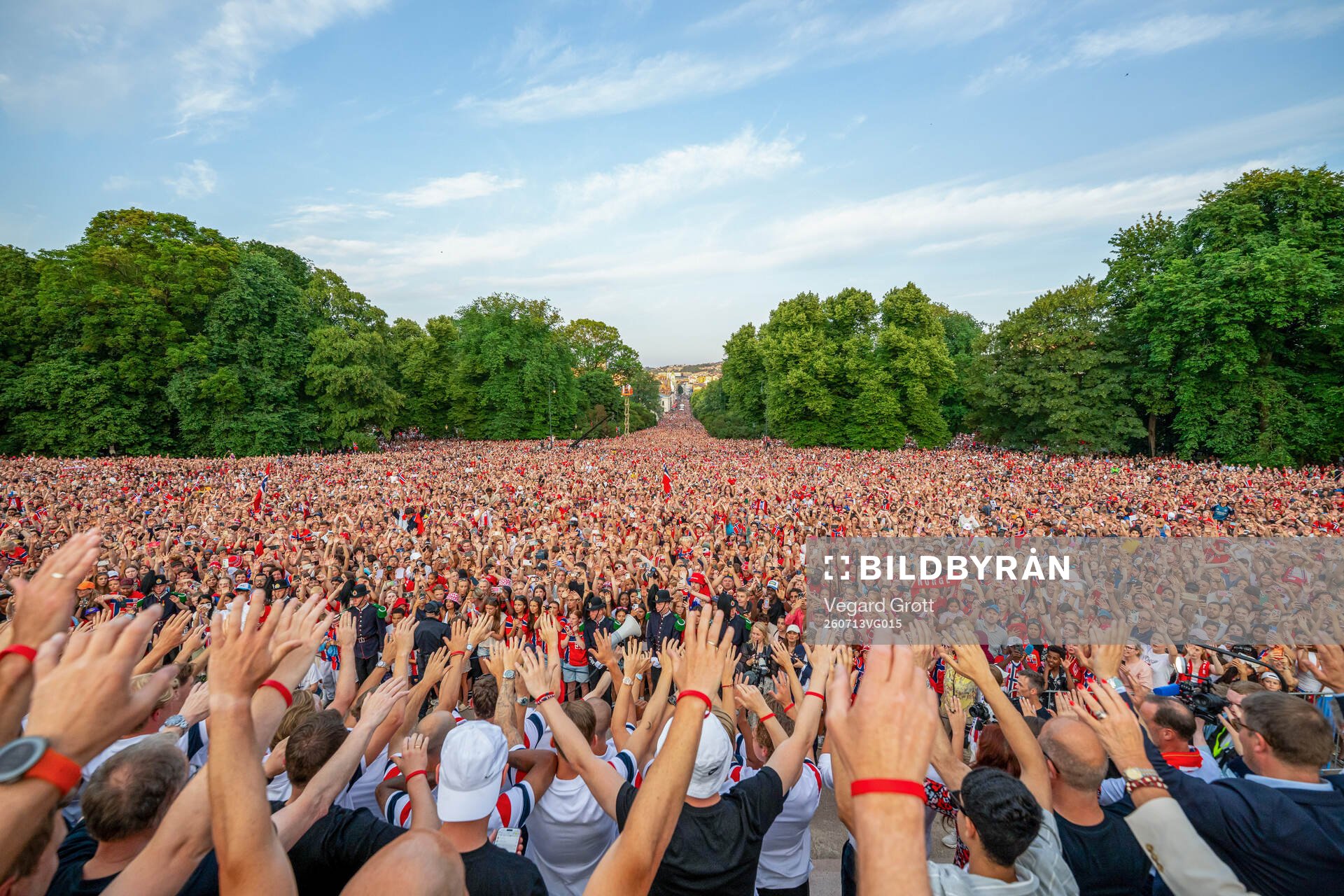 Fans of Norway at a team reception