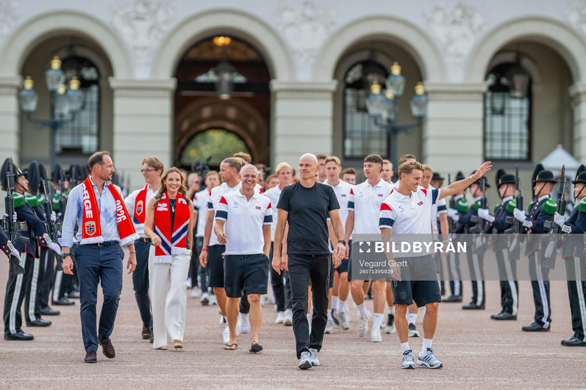Crown Prince Haakon of Norway, head coach Ståle Solbakken