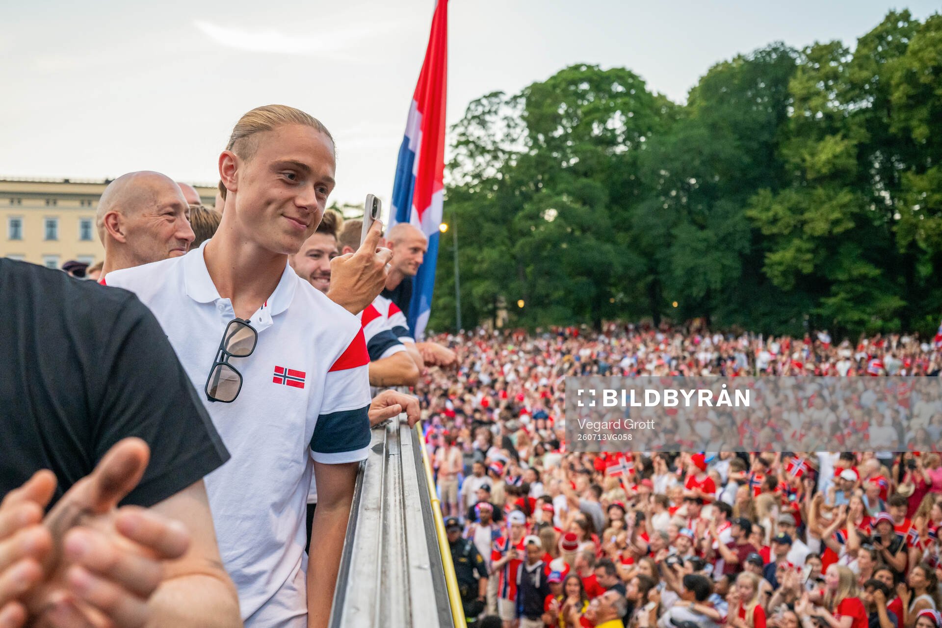 Thelo Aasgaard of Norway at a team reception