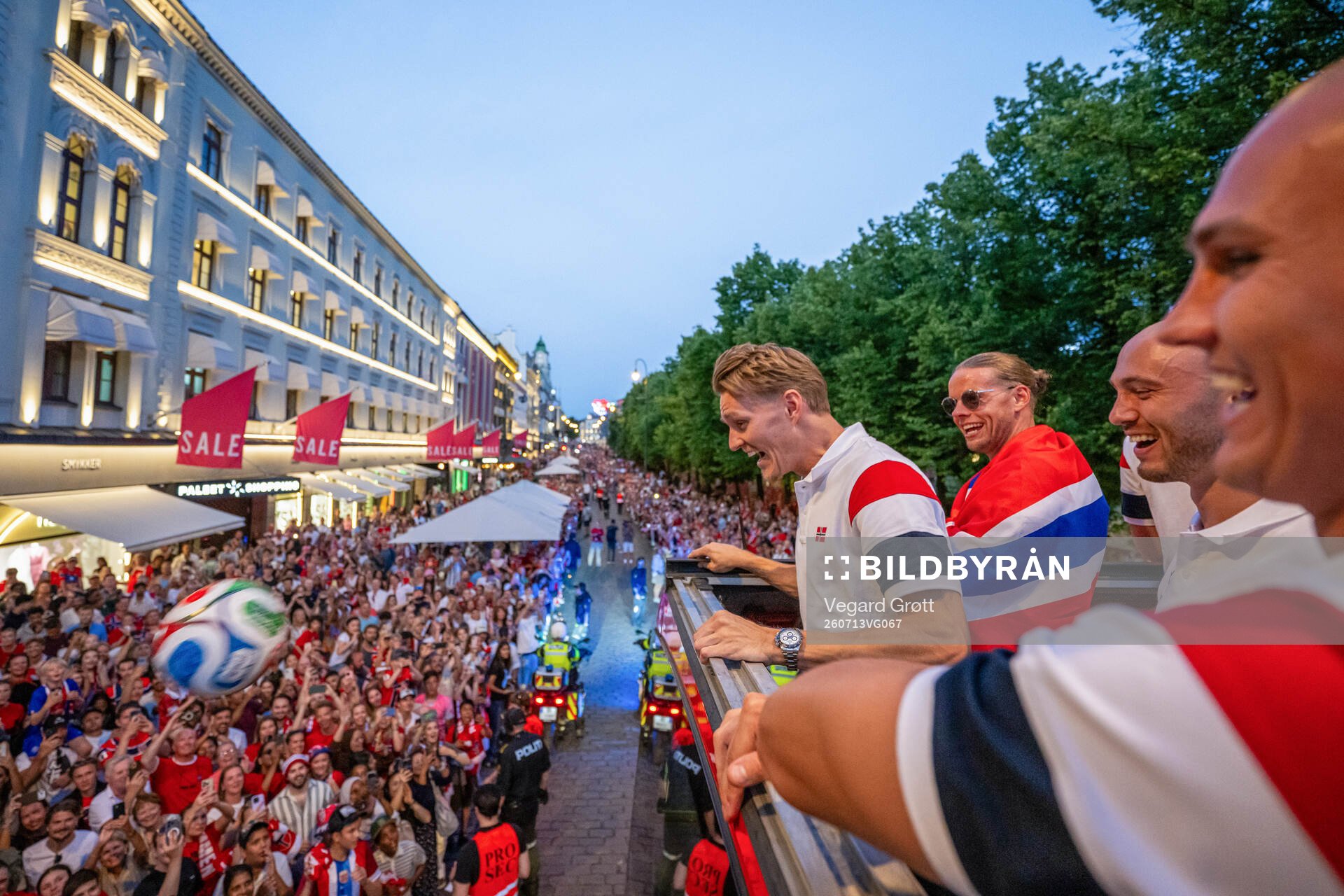 Martin Ødegaard of Norway at a team reception