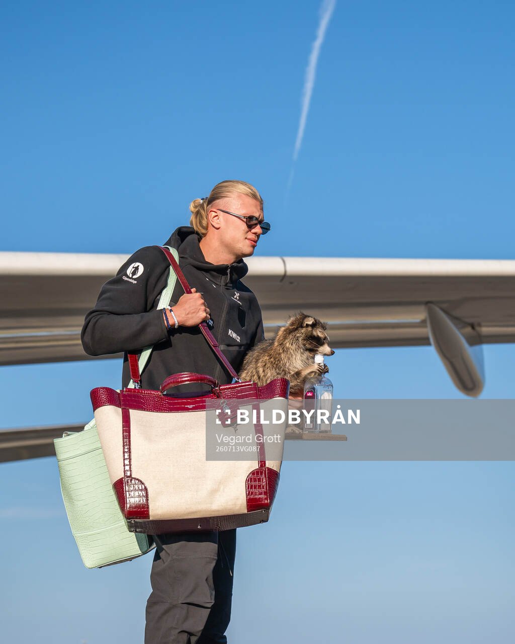 Erling Braut Haaland of Norway arrives at Oslo Lufthavn