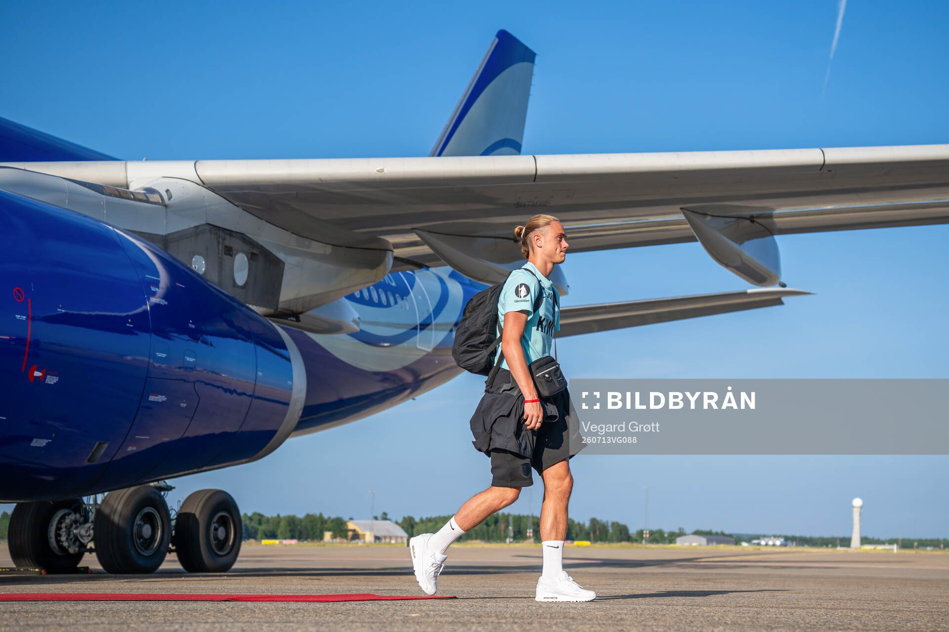 Thelo Aasgaard of Norway arrives at Oslo Lufthavn