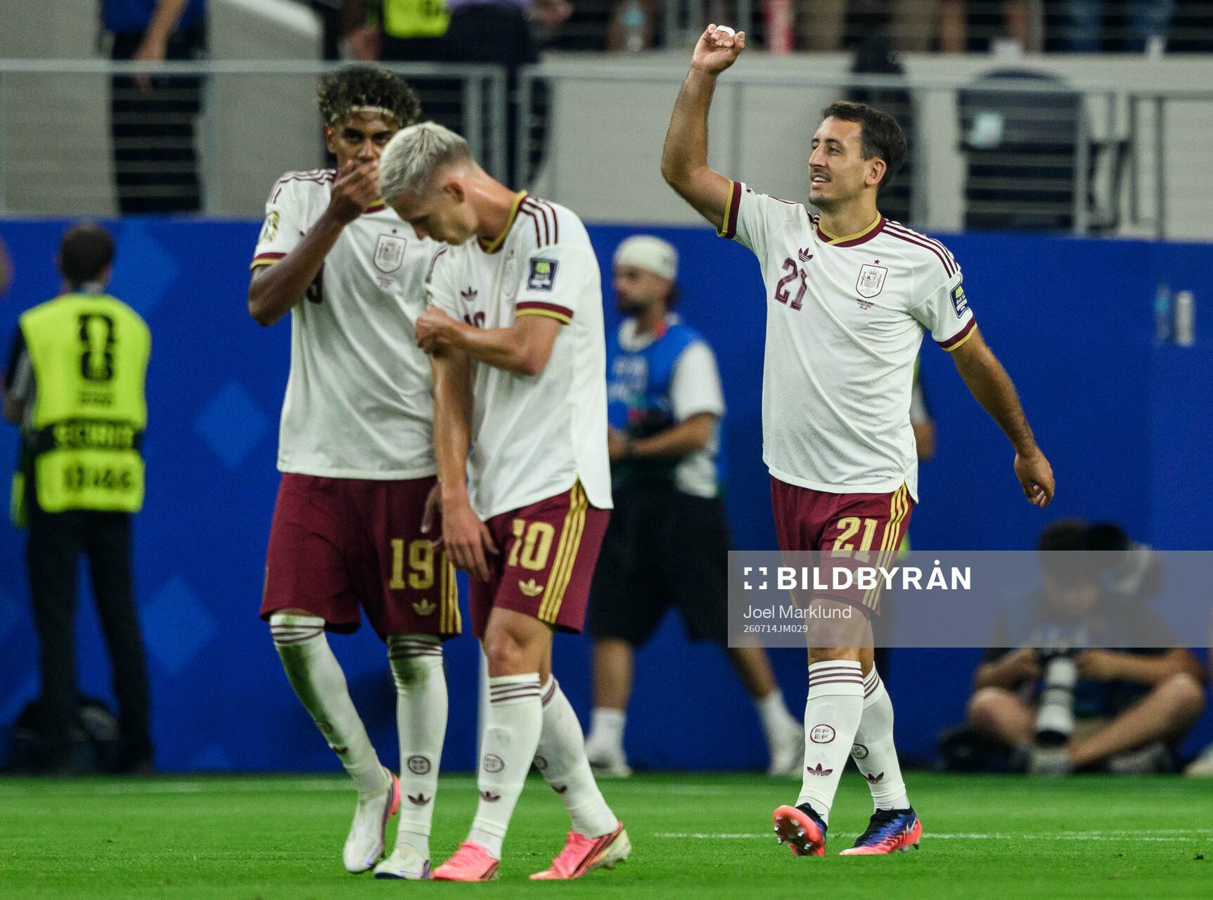 Mikel Oyarzabal of Spain celebrates