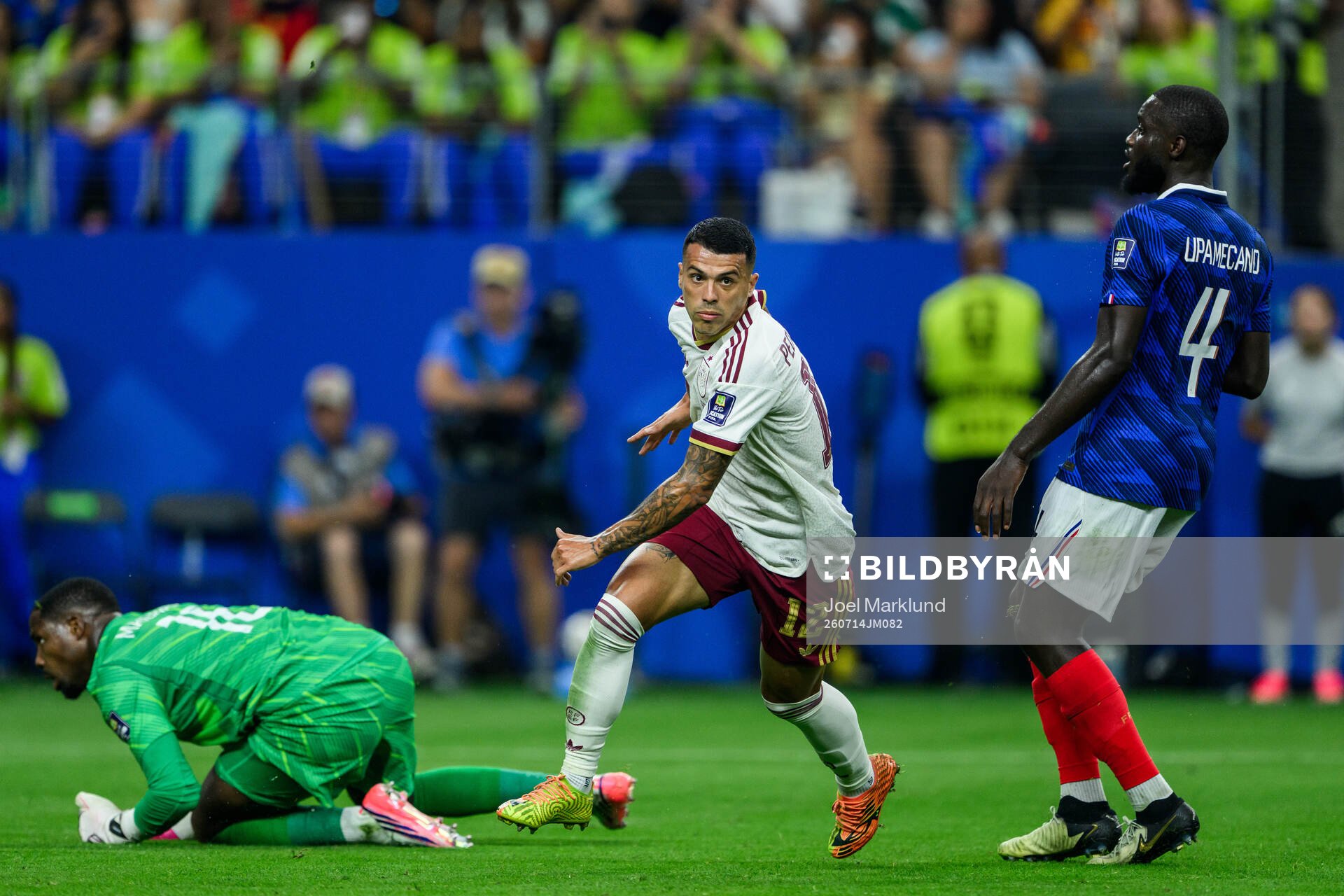 Pedro Porro of Spain celebrates