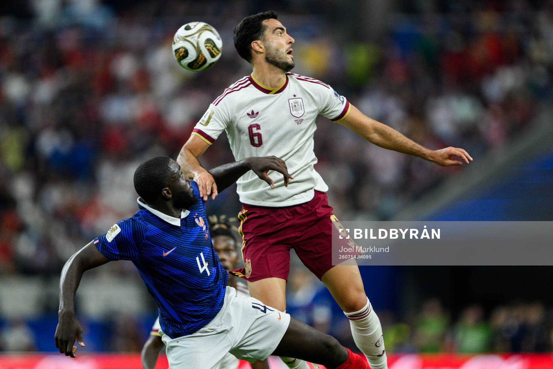 Dayot Upamecano of France and Mikel Merino of Spain