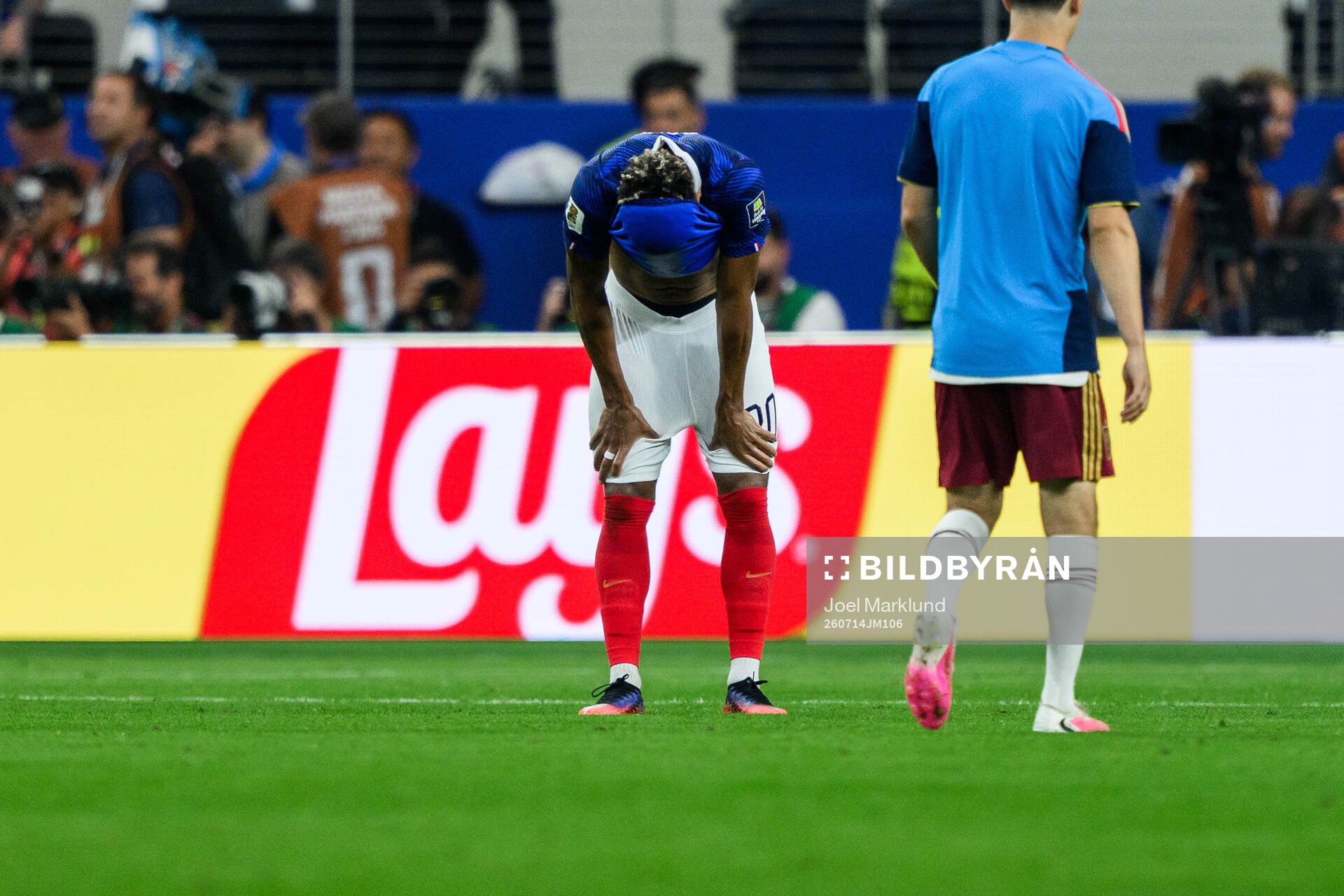Desire Doue of France looks dejected