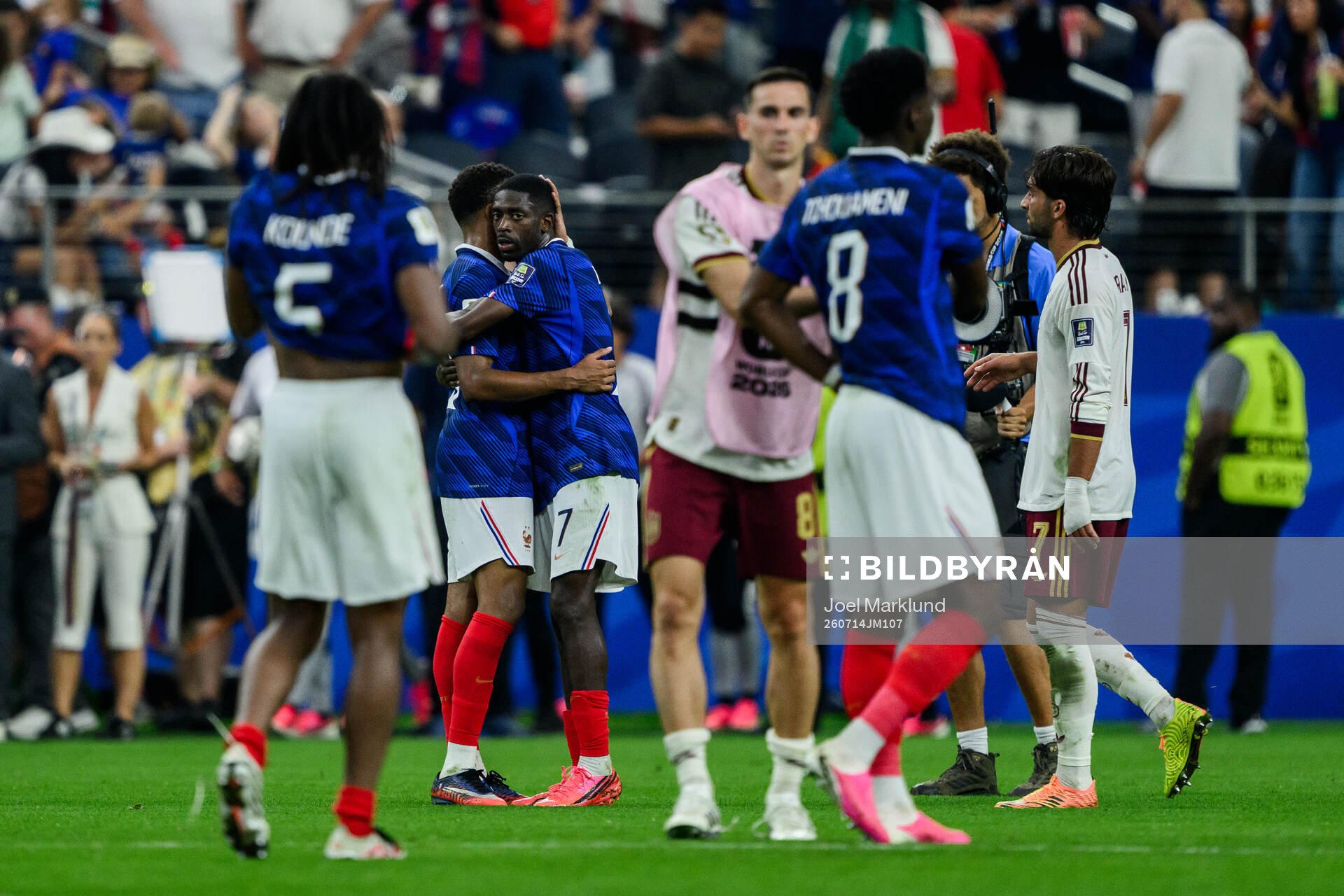 Kylian Mbappe and Ousmane Dembele of France