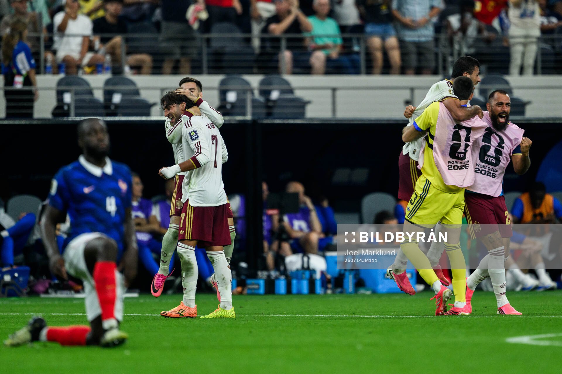 Alex Baena, Ferran Torres, Rodri, goalkeeper Joan Garcia