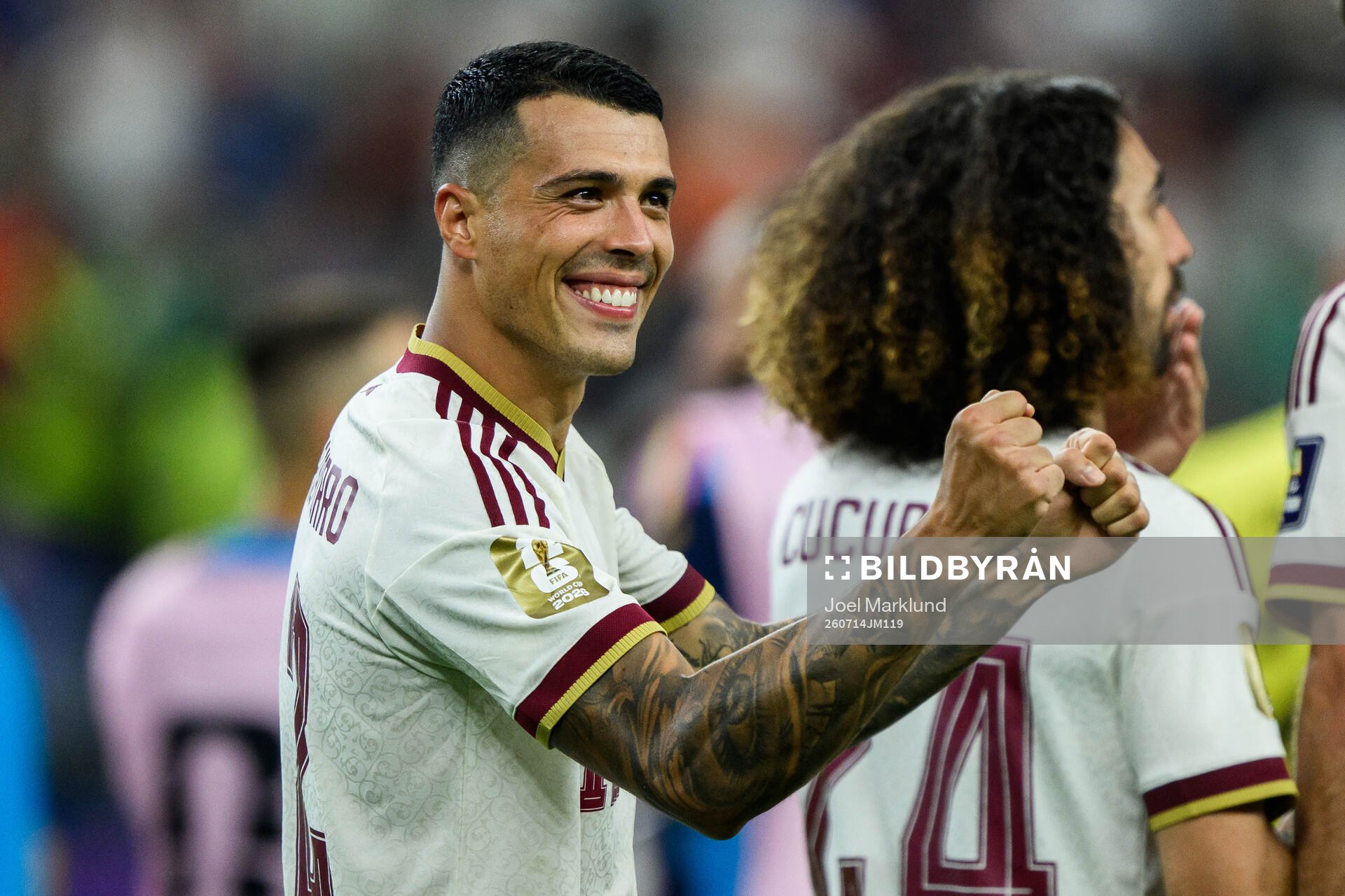 Pedro Porro of Spain celebrates