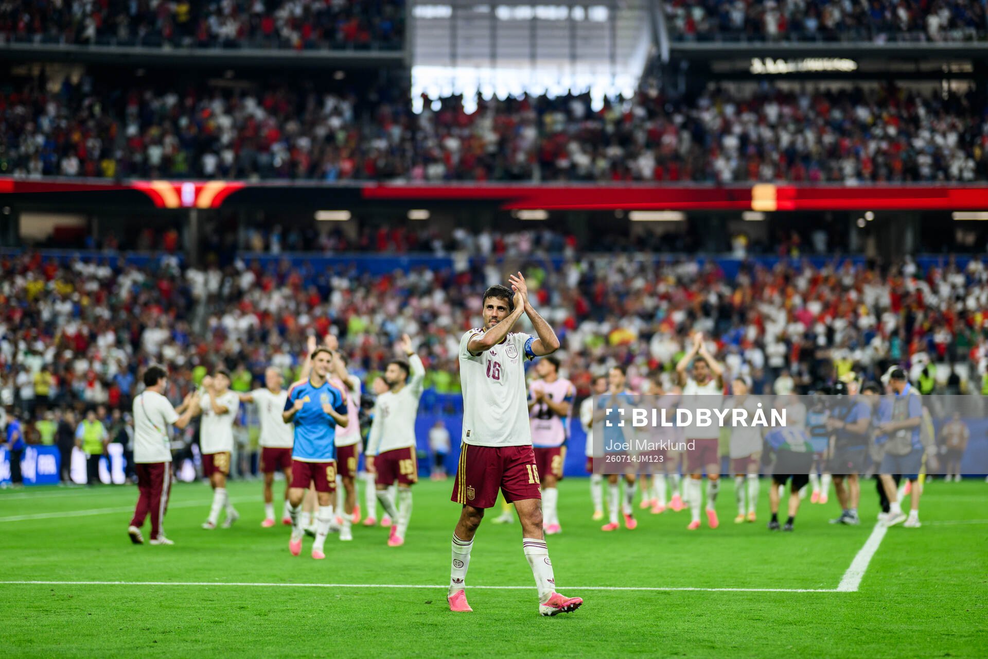 Rodri of Spain celebrates