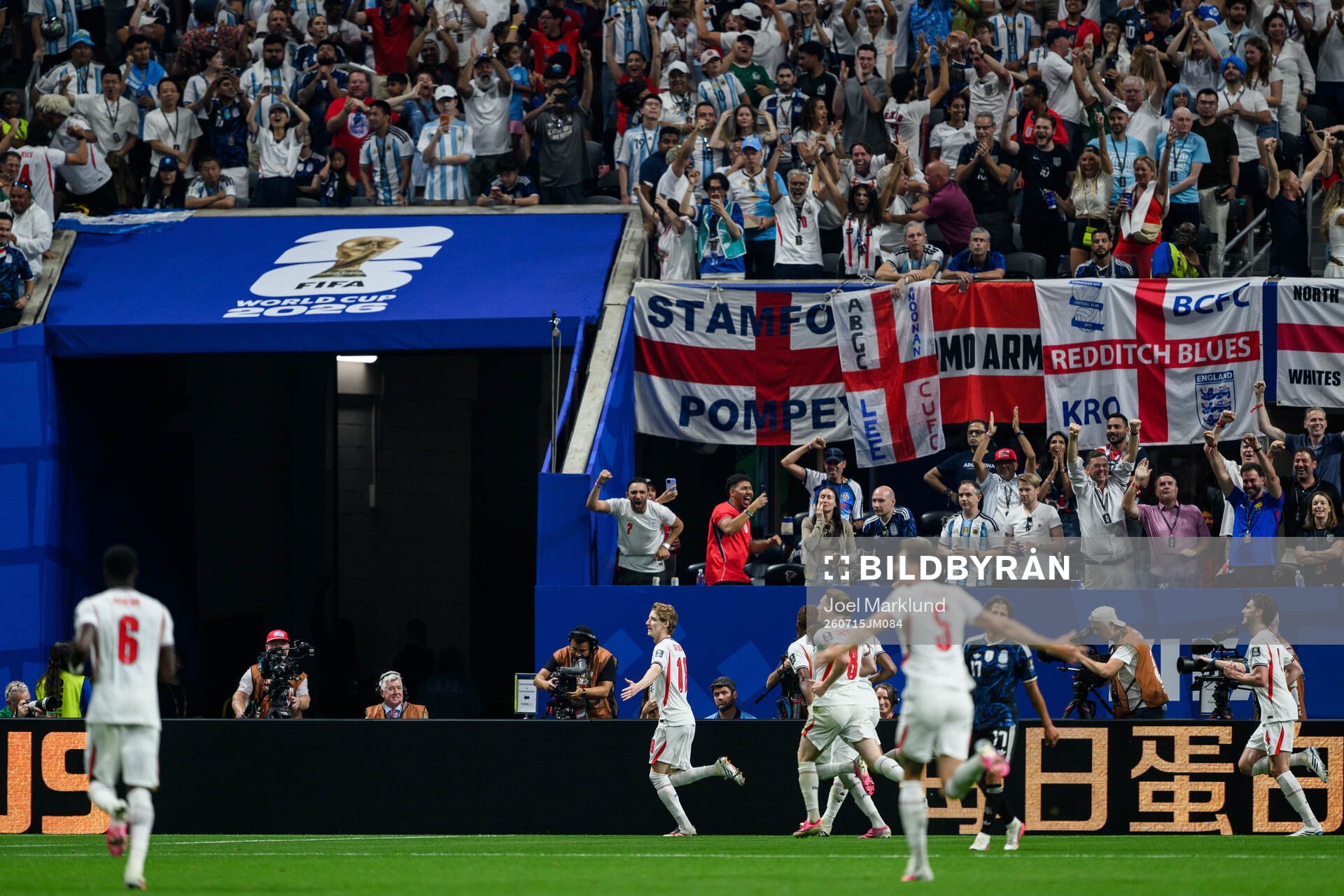Anthony Gordon of England celebrates