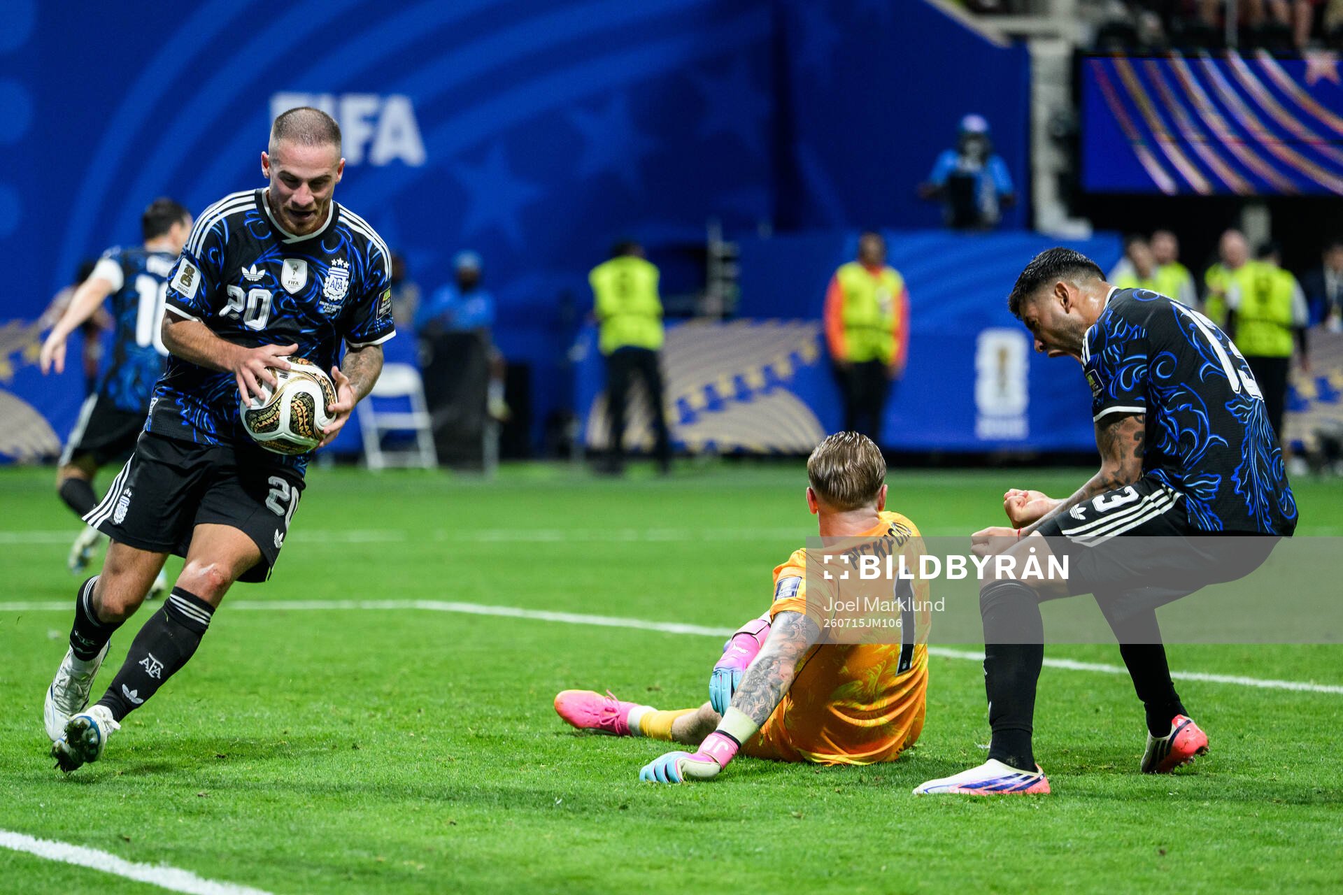 Alexis Mac Allister and Cristian Romero of Argentina