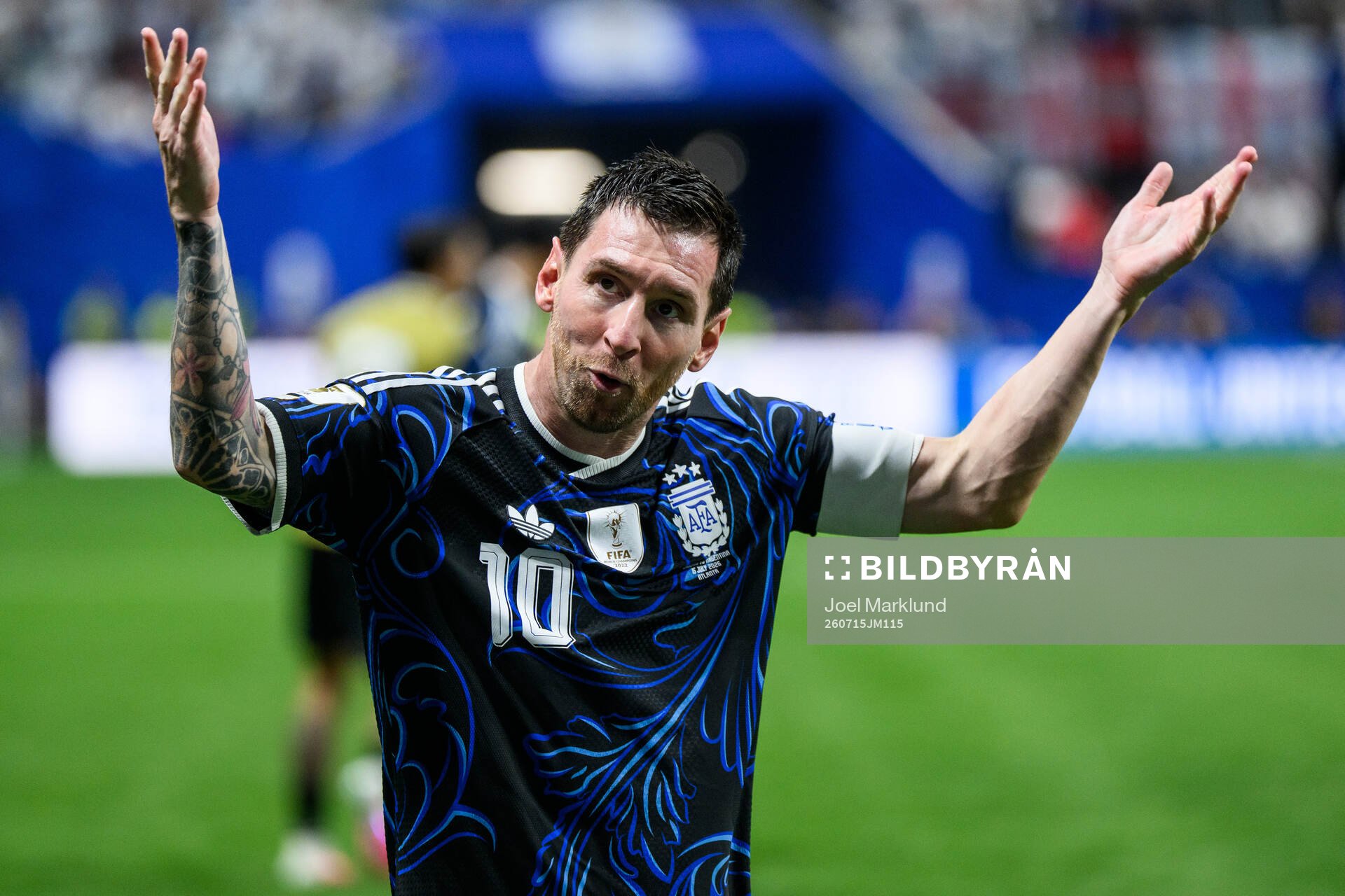Lionel Messi of Argentina celebrates