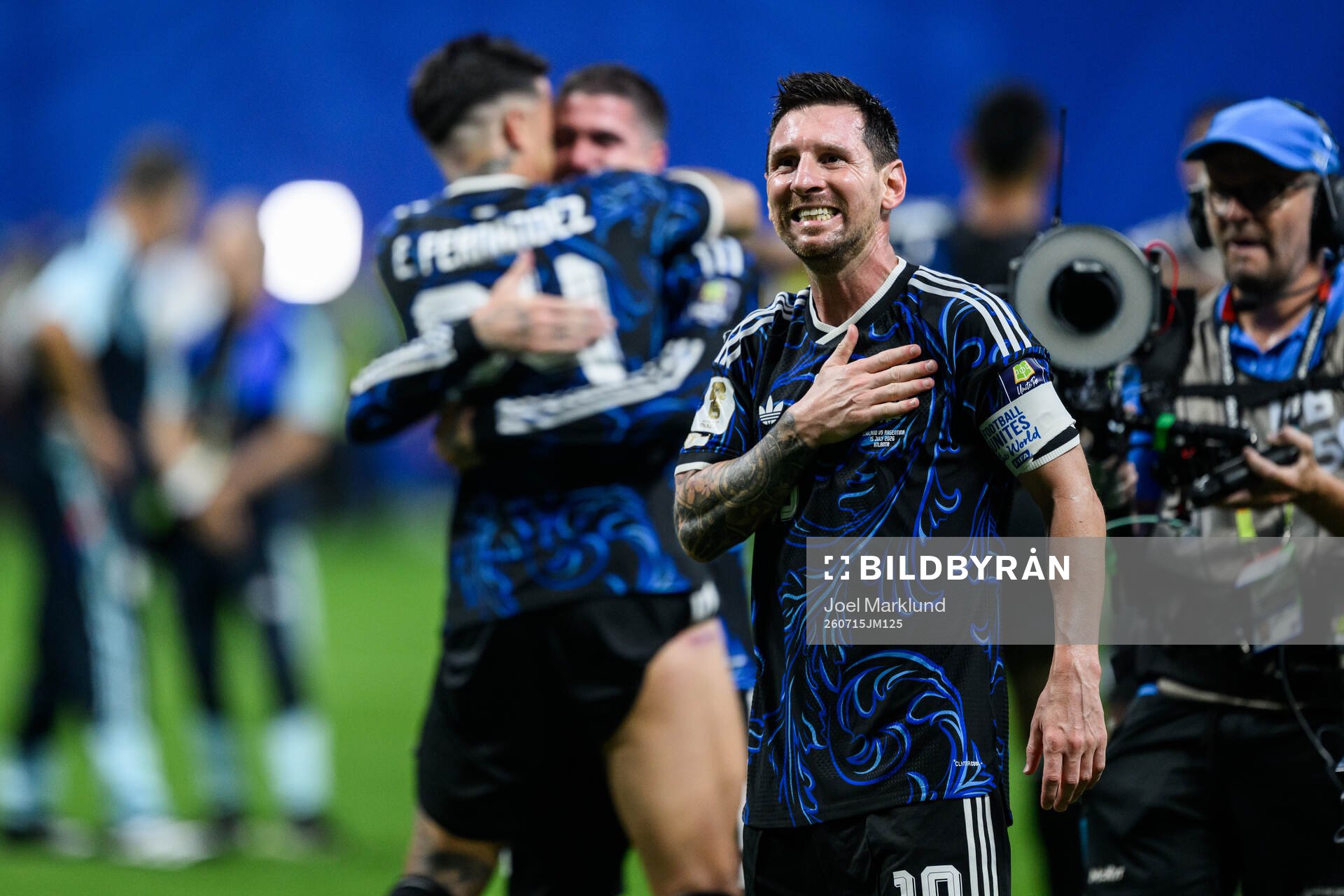 Lionel Messi of Argentina celebrates
