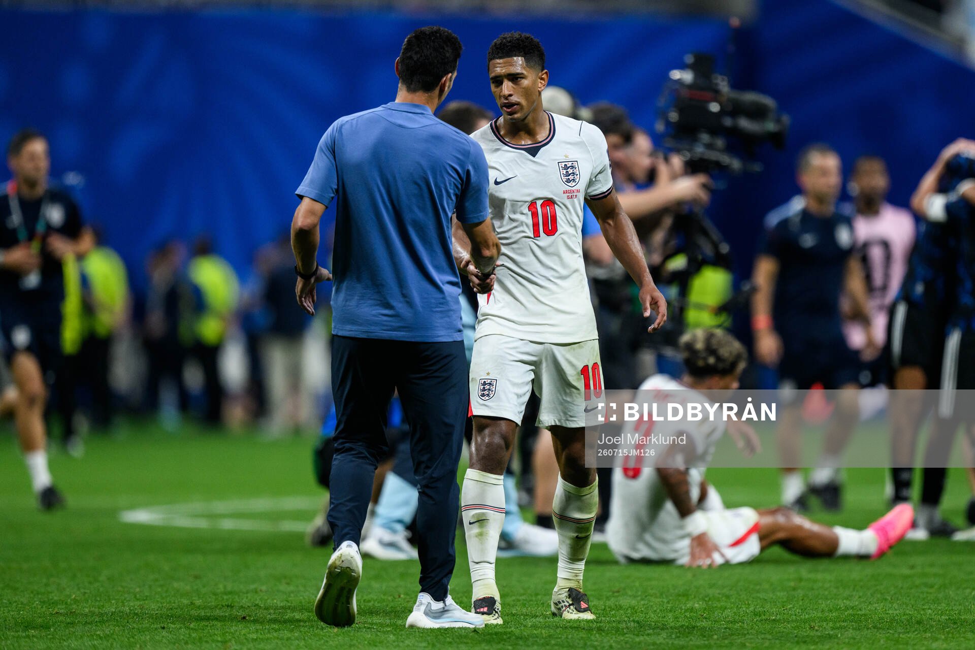 Head coach Lionel Sebastián Scaloni of Argentina and Jude