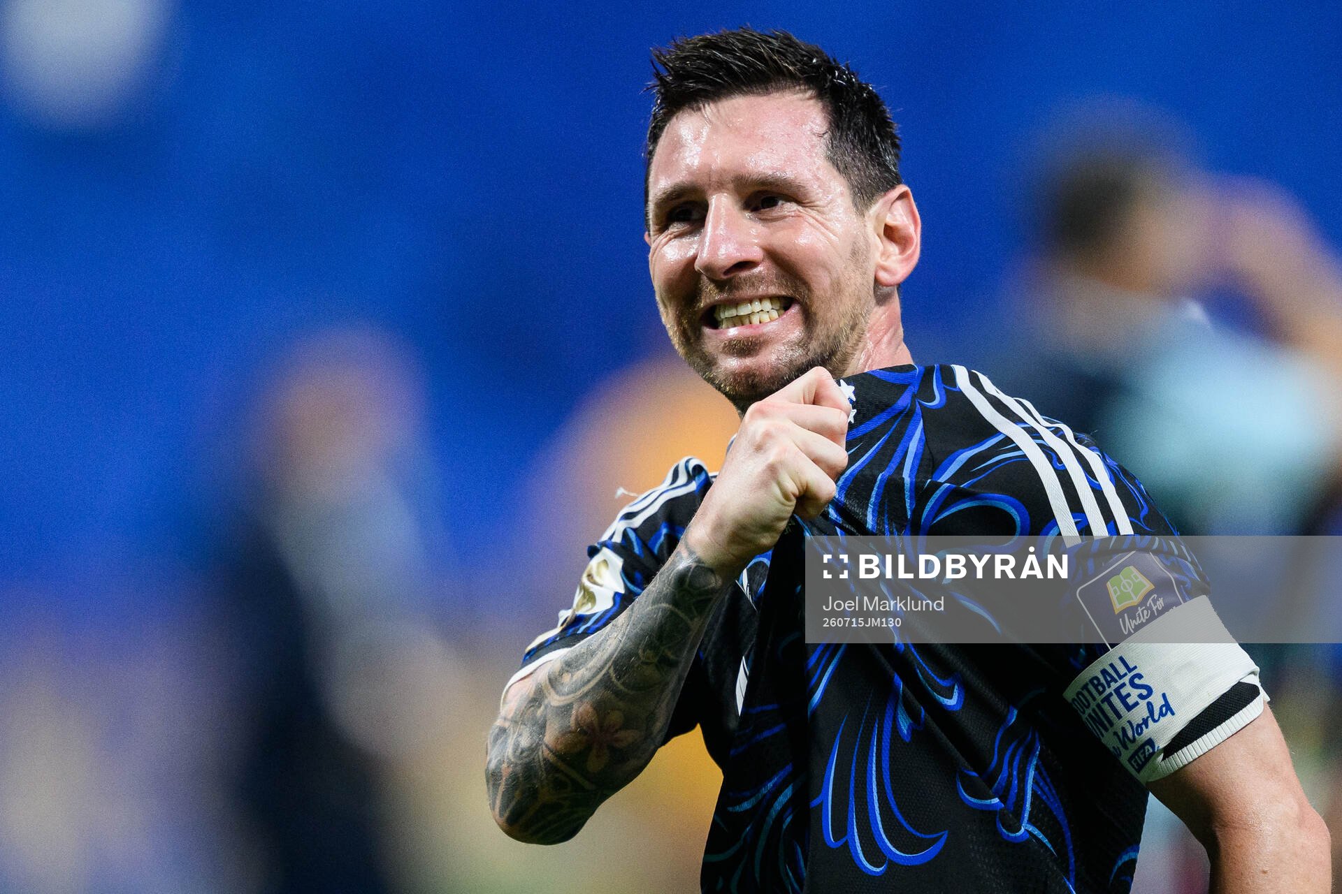 Lionel Messi of Argentina celebrates