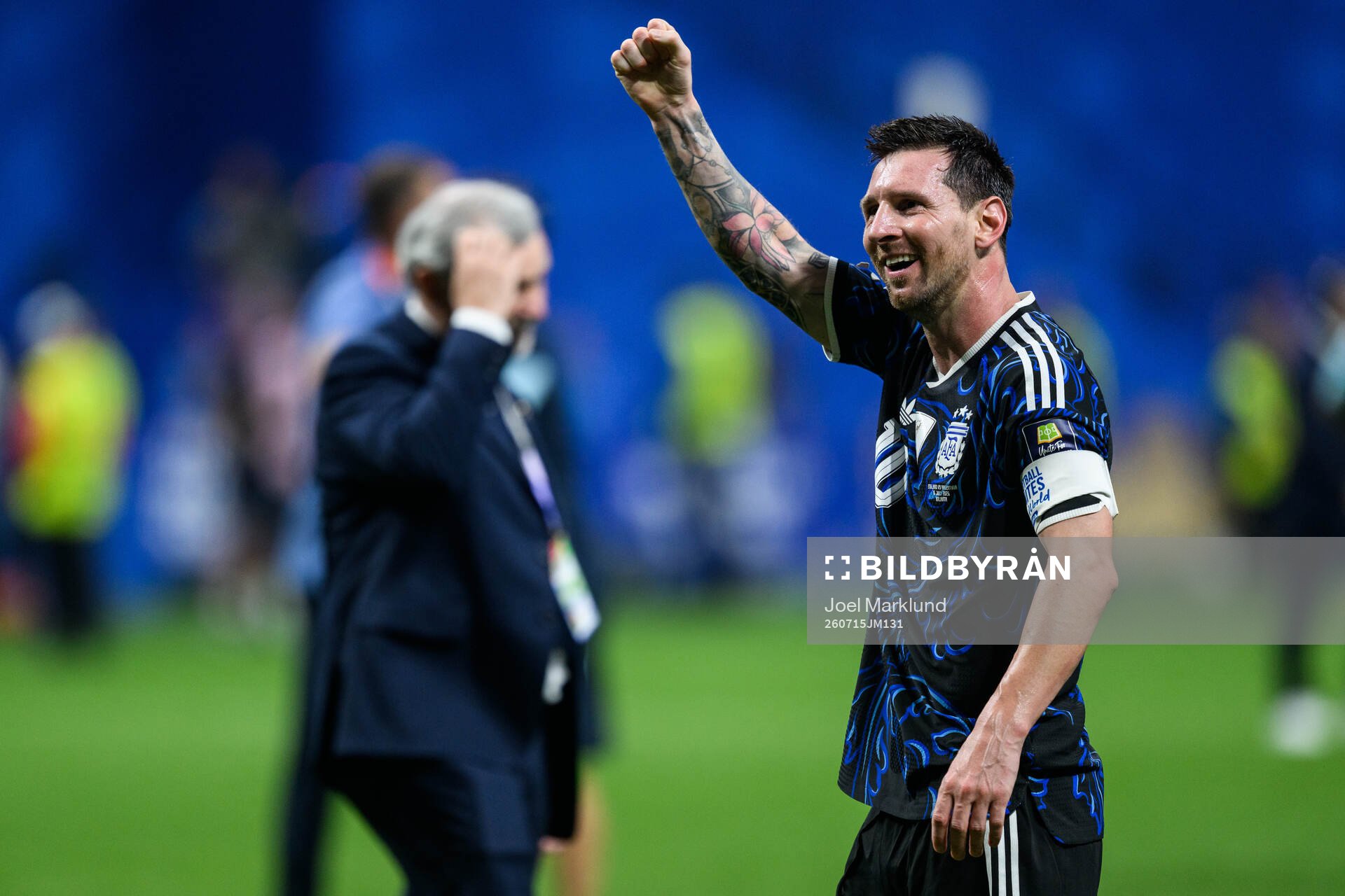 Lionel Messi of Argentina celebrates