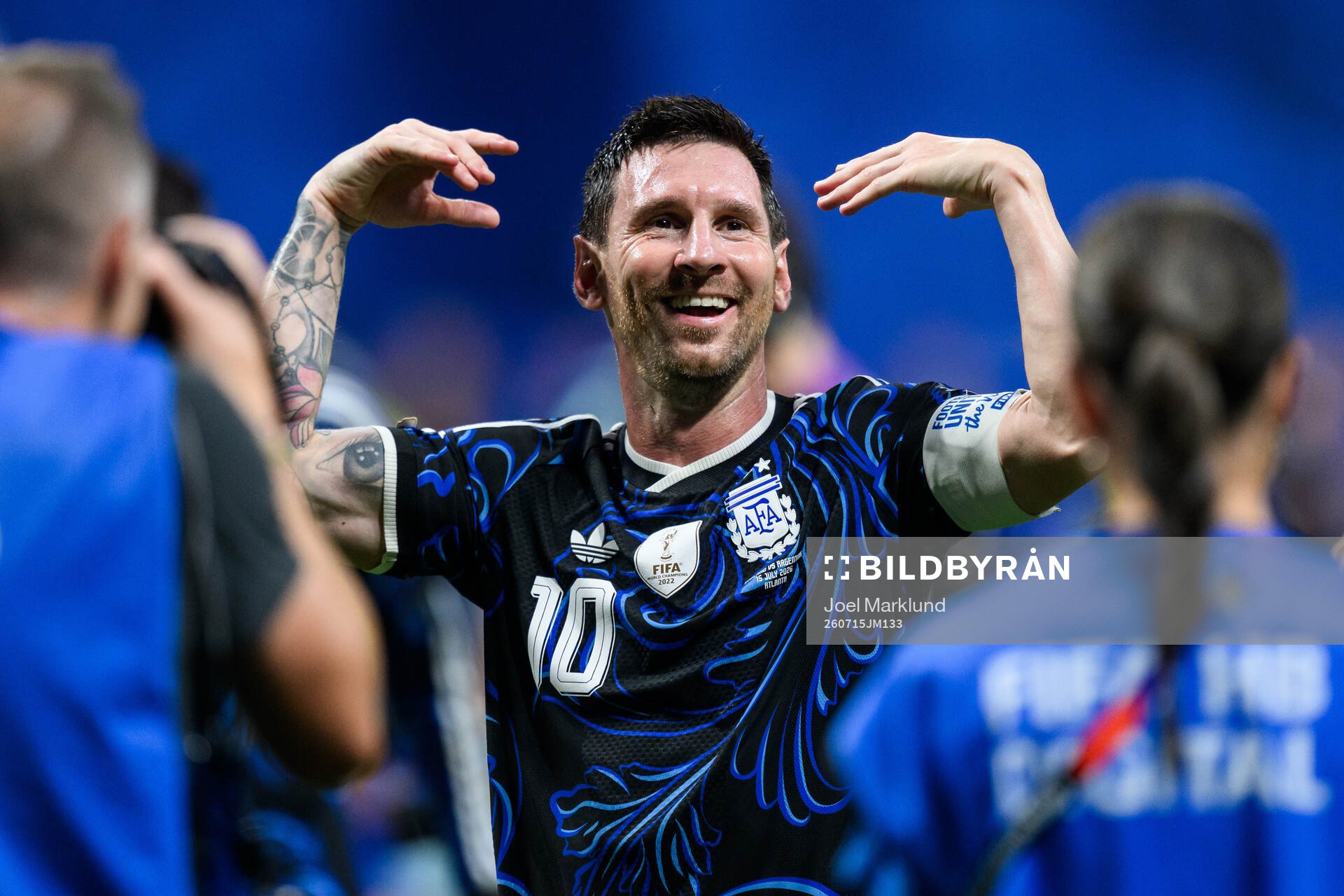Lionel Messi of Argentina celebrates