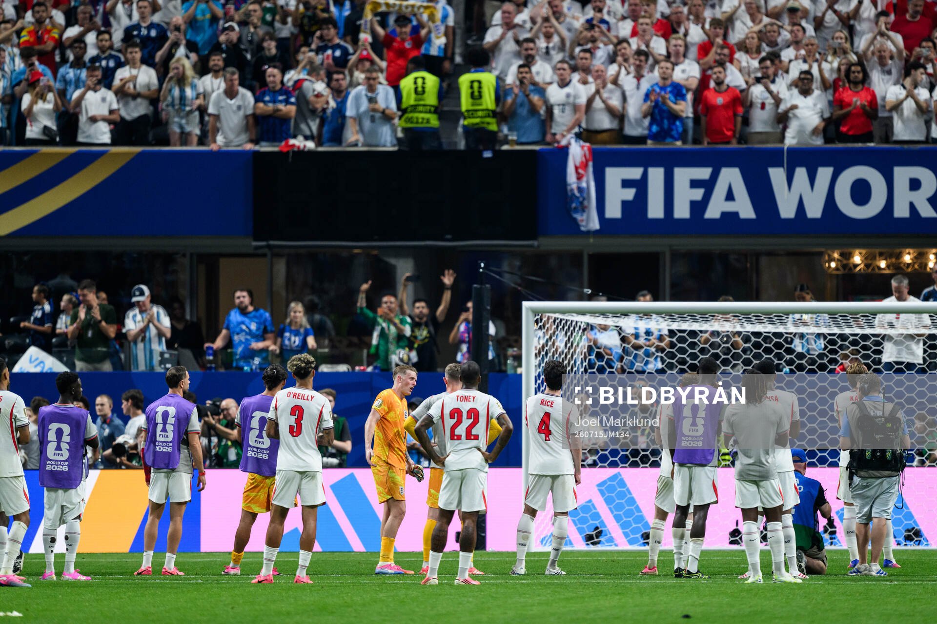 Players of England look dejected