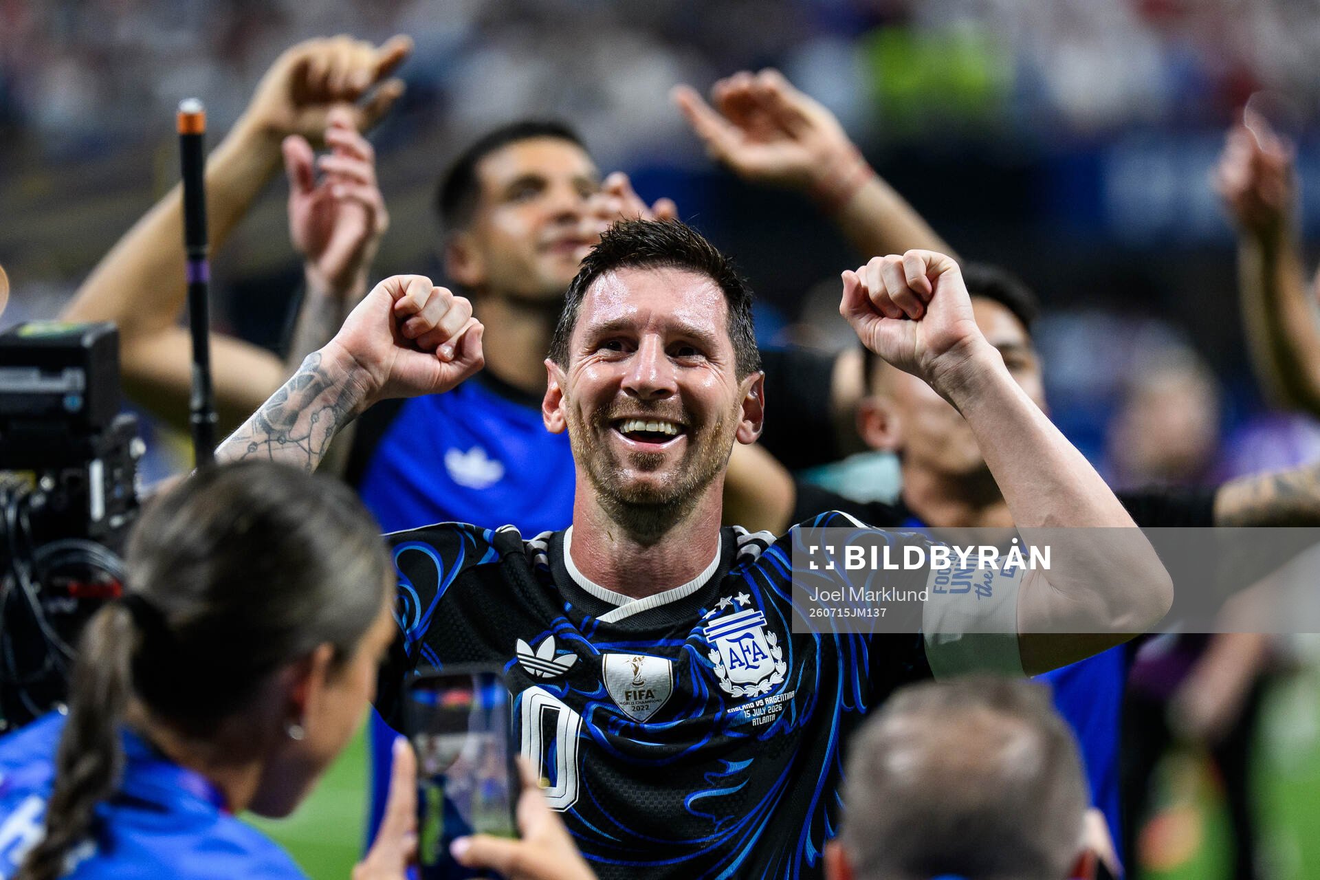 Lionel Messi of Argentina celebrates