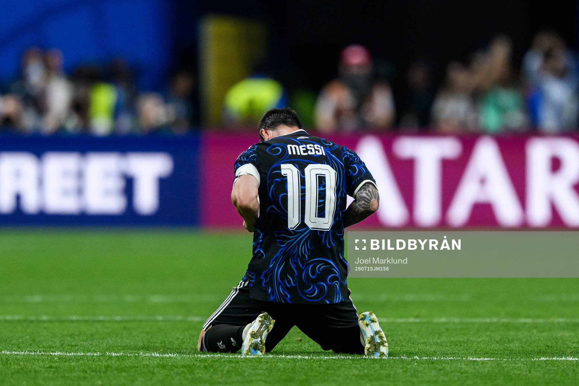 of Argentina Lionel Messi celebrates
