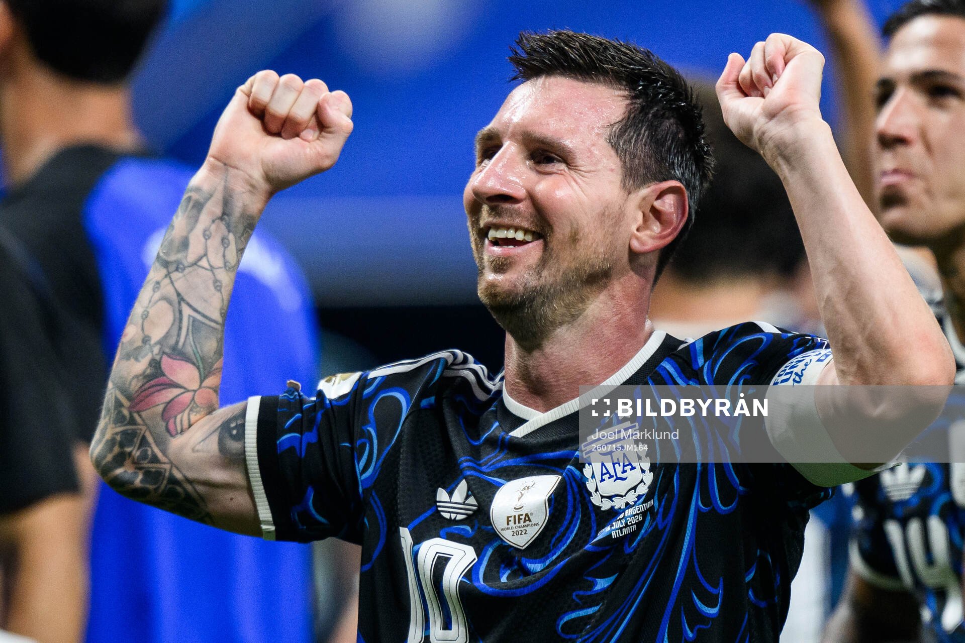 Lionel Messi of Argentina celebrates