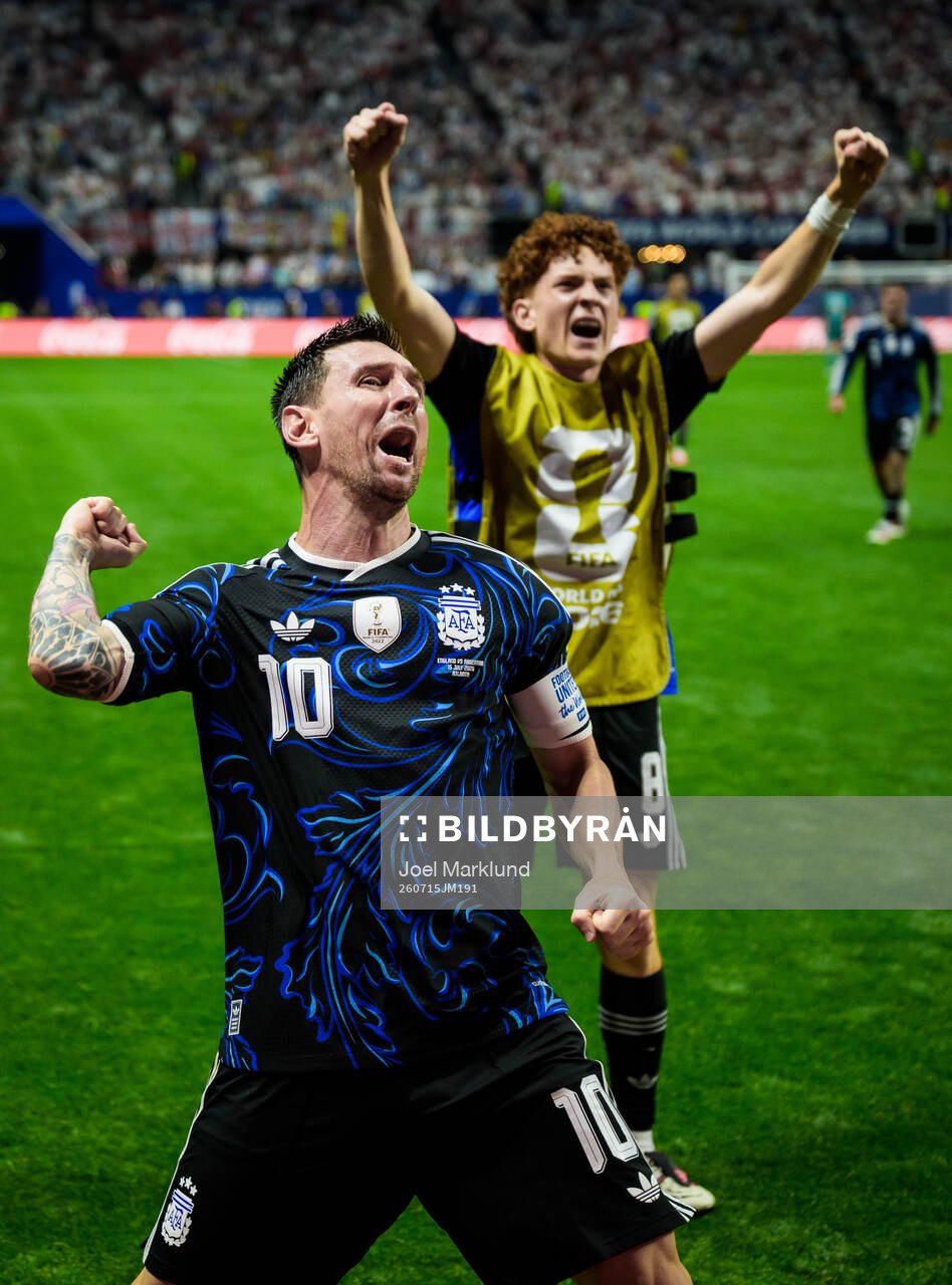 Lionel Messi of Argentina celebrates