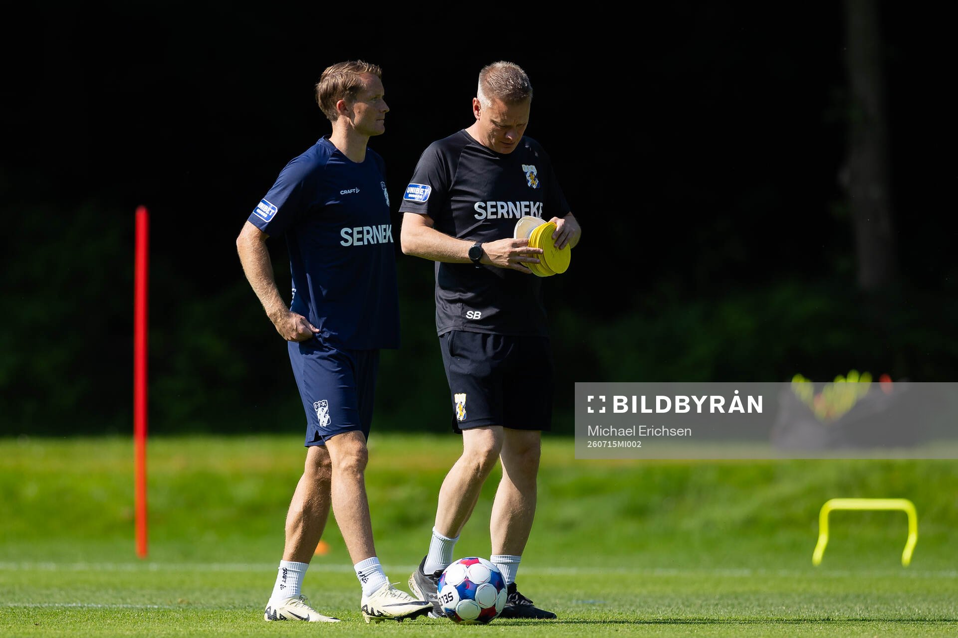 IFK Göteborgs Sam Larsson och tränare Stefan Billborn