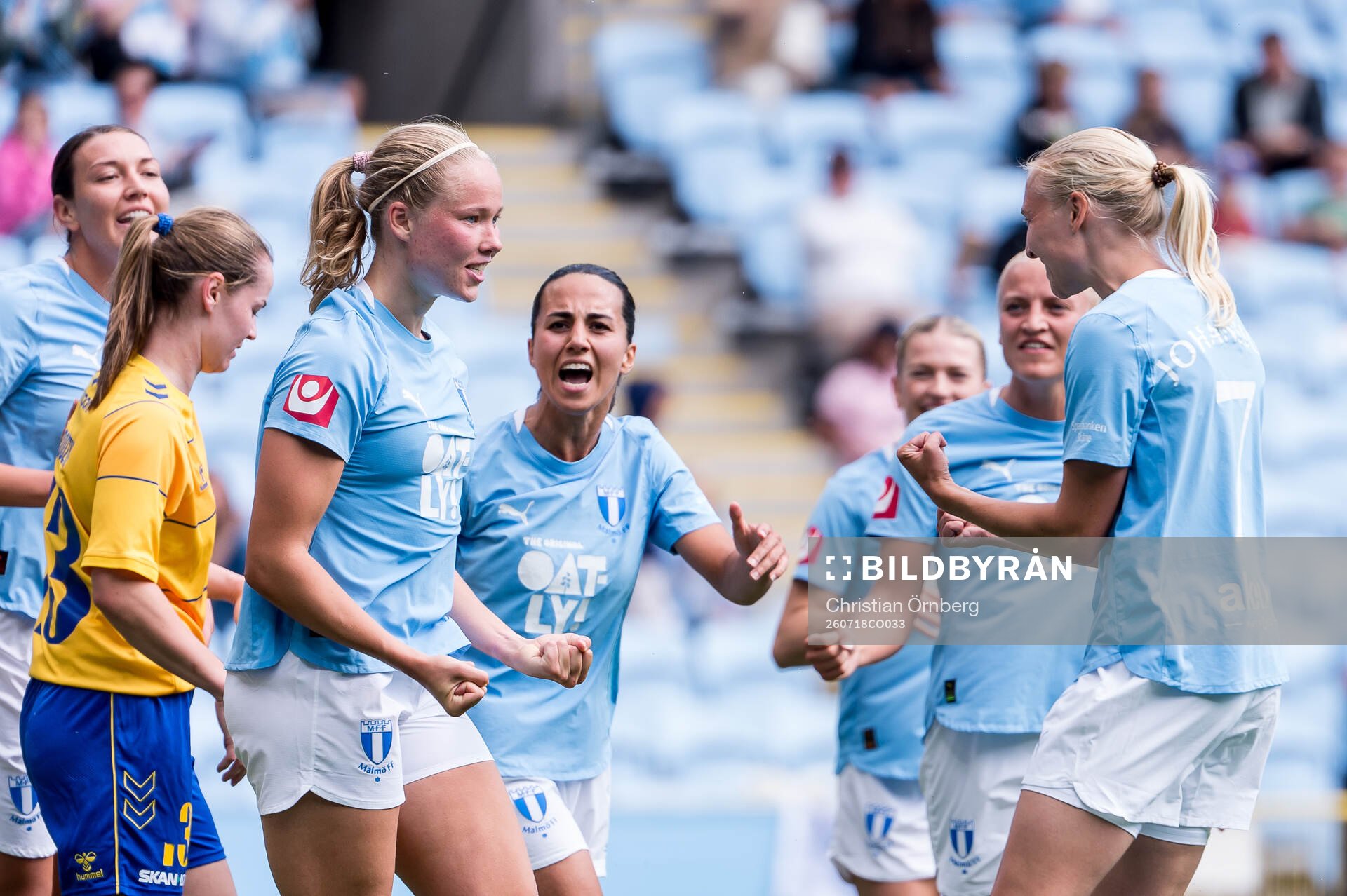 Malmö FFs Hlin Eiriksdottir jublar