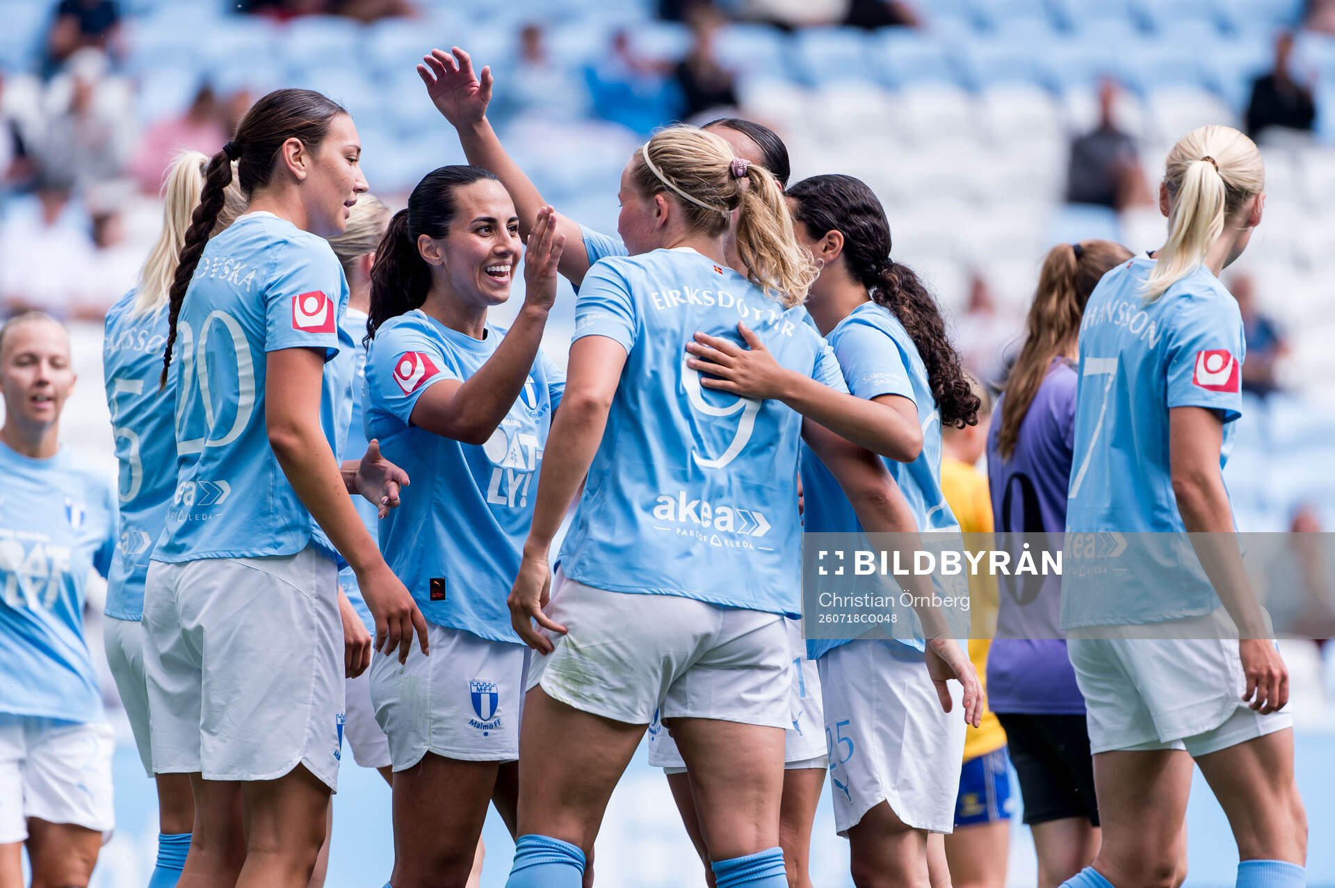 Malmö FFs Hlin Eiriksdottir jublar