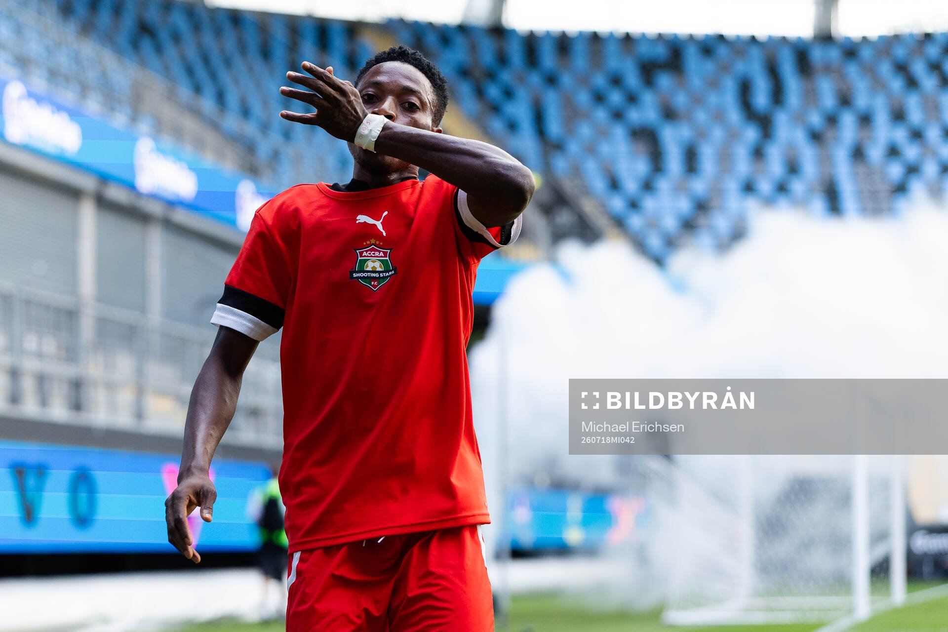 Accra Shooting Stars Daniel Opoku jublar