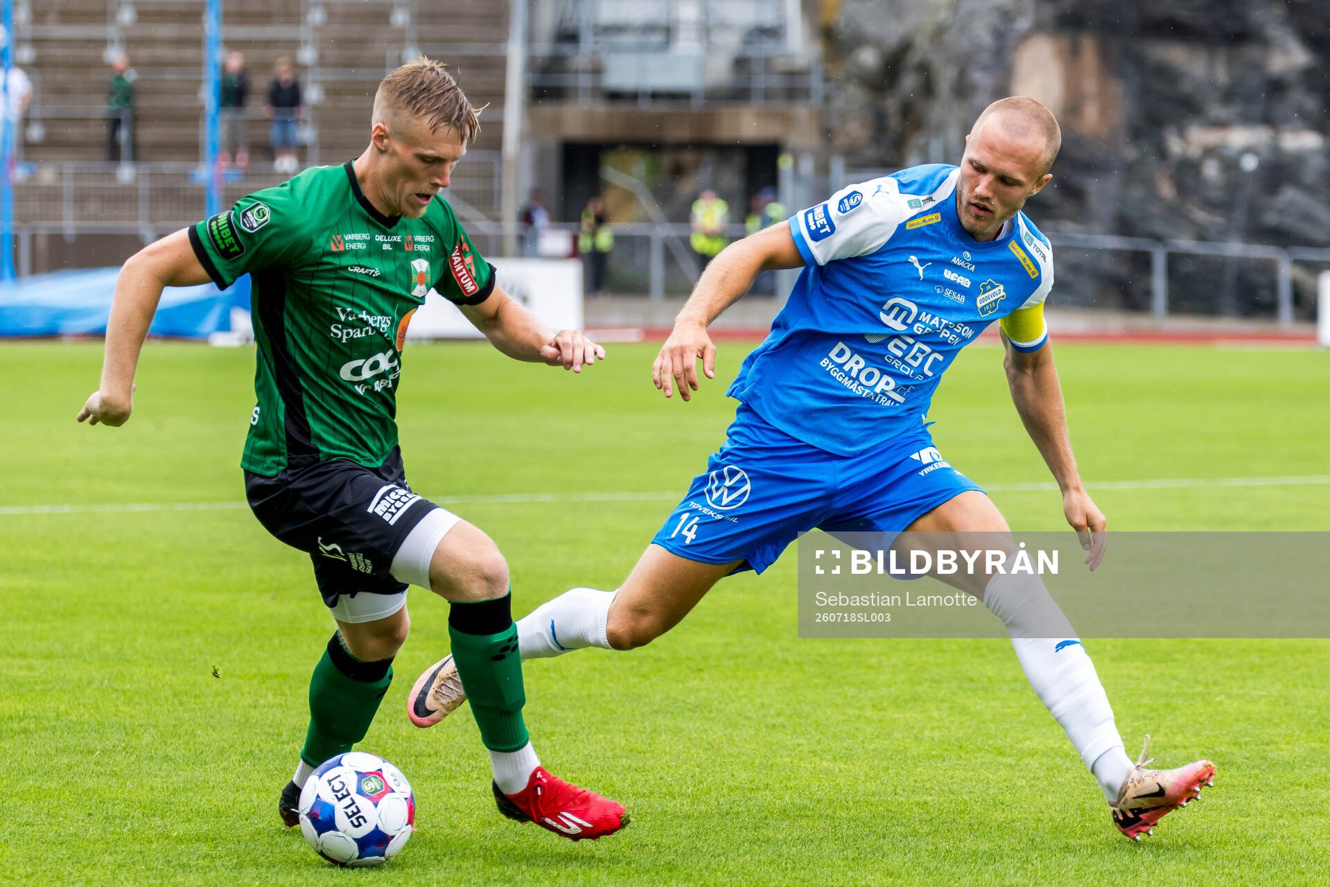 Varbergs Emil Hellman och Oddevolds Gabriel Sandberg
