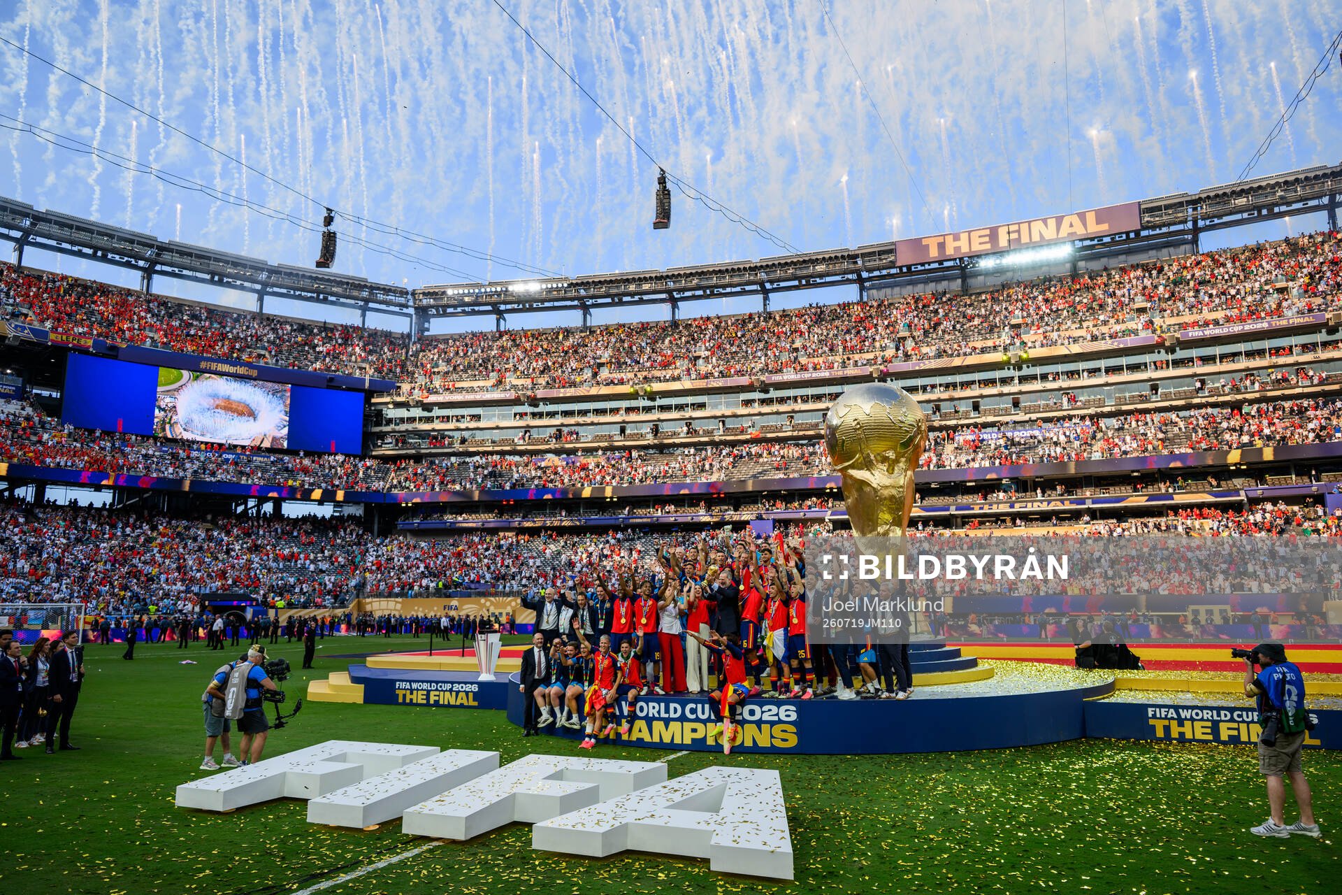Rodri of Spain hoists the trophy