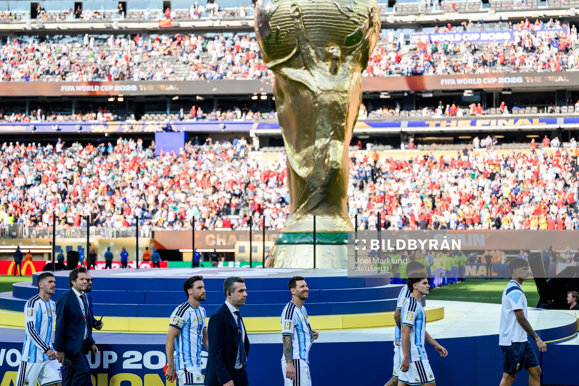 Lionel Messi of Argentina looks dejected