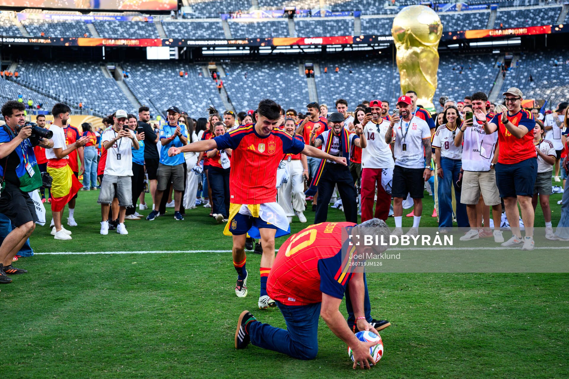 Pedri of Spain celebrates