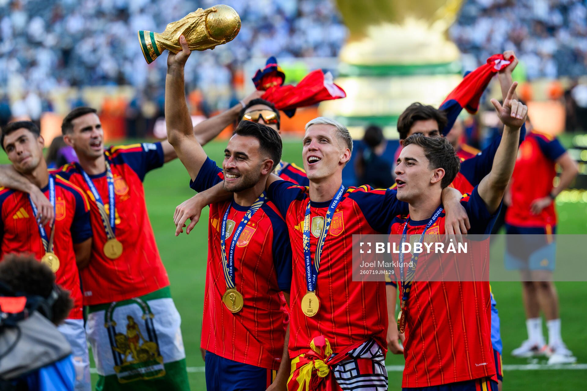 Dani Olmo of Spain celebrates