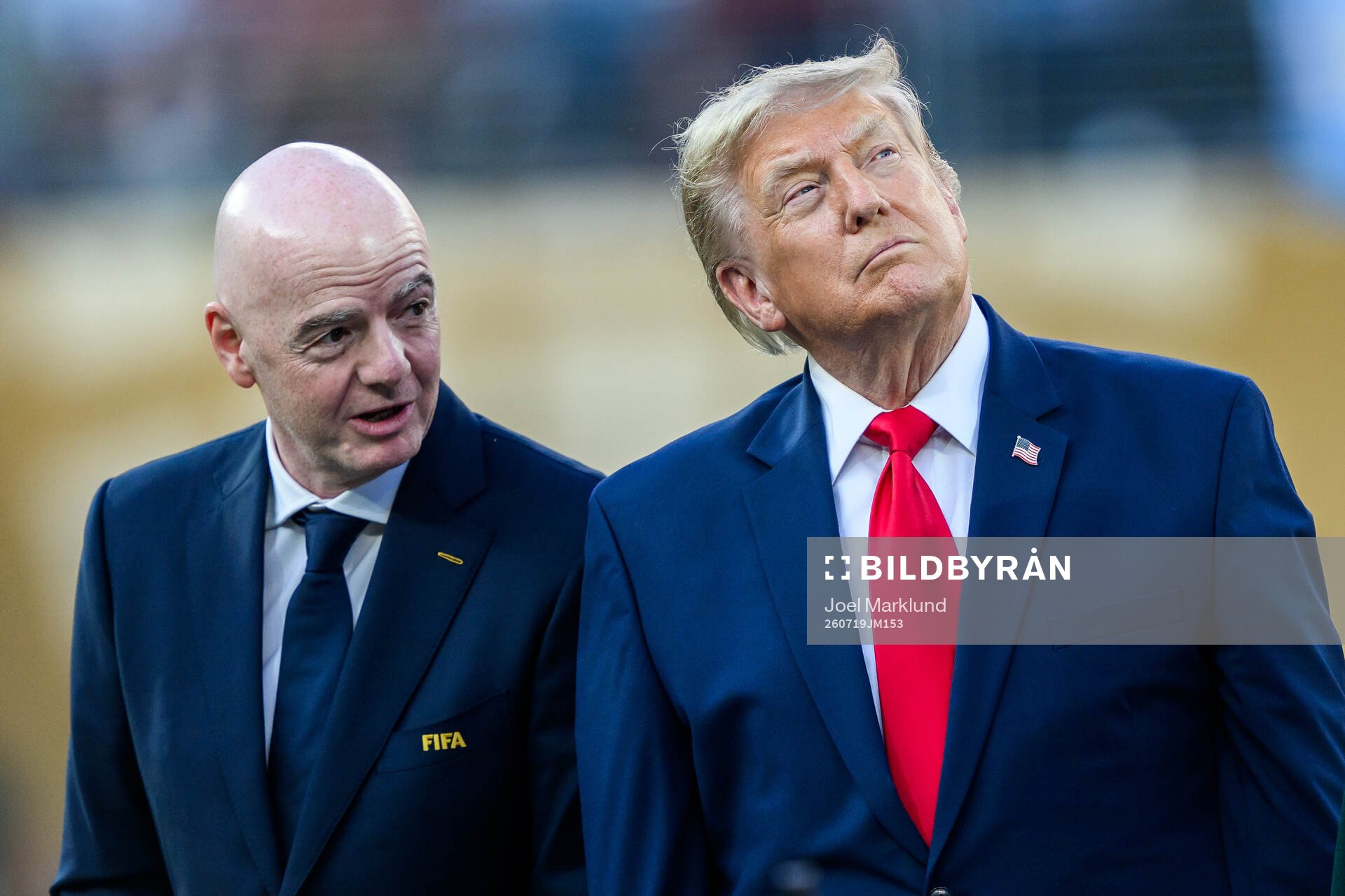 Gianni Infantino, President of FIFA, and Donald Trump,