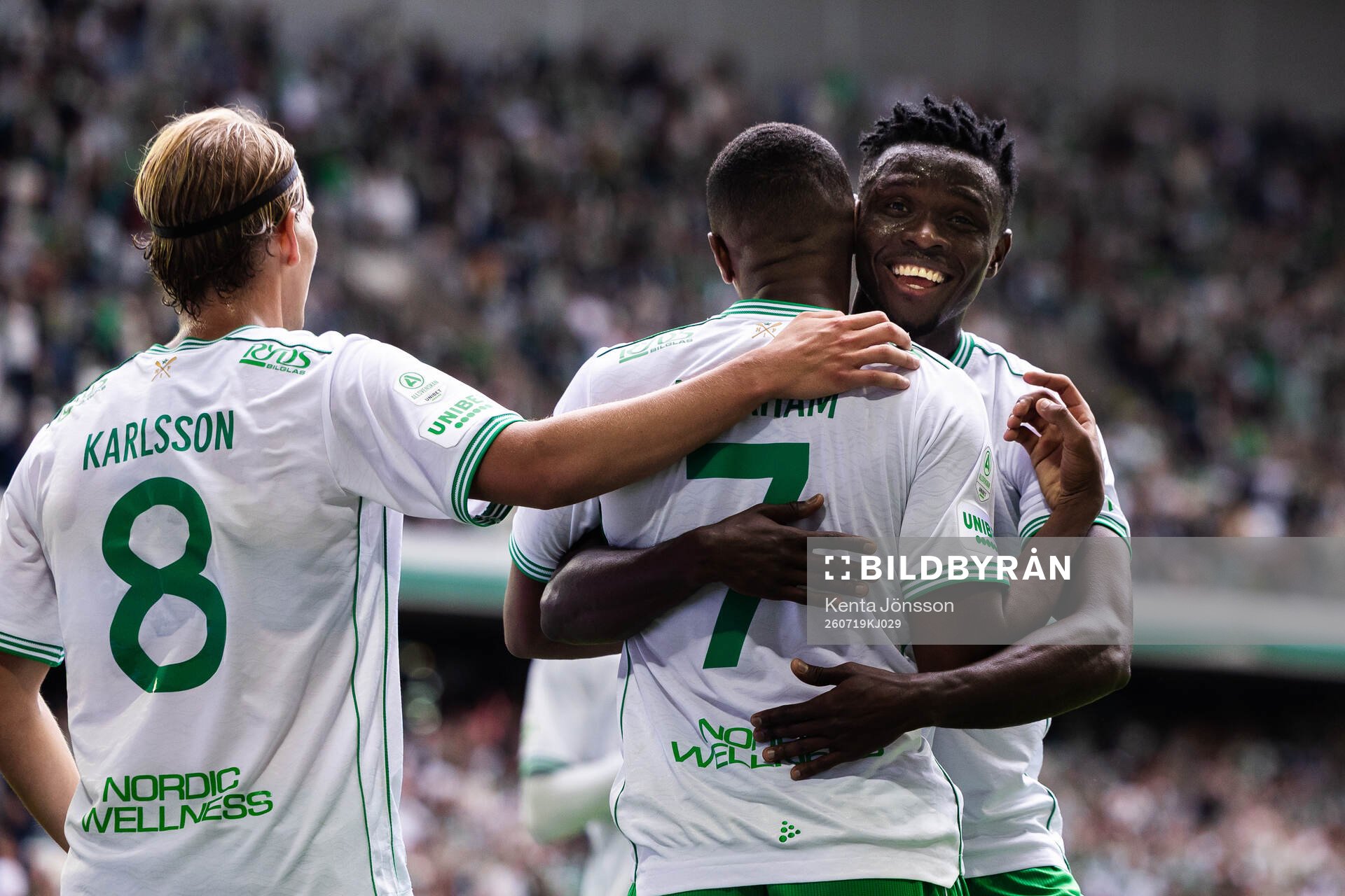 Hammarbys Paulos Abraham, Ibrahima Breze Fofana och Markus